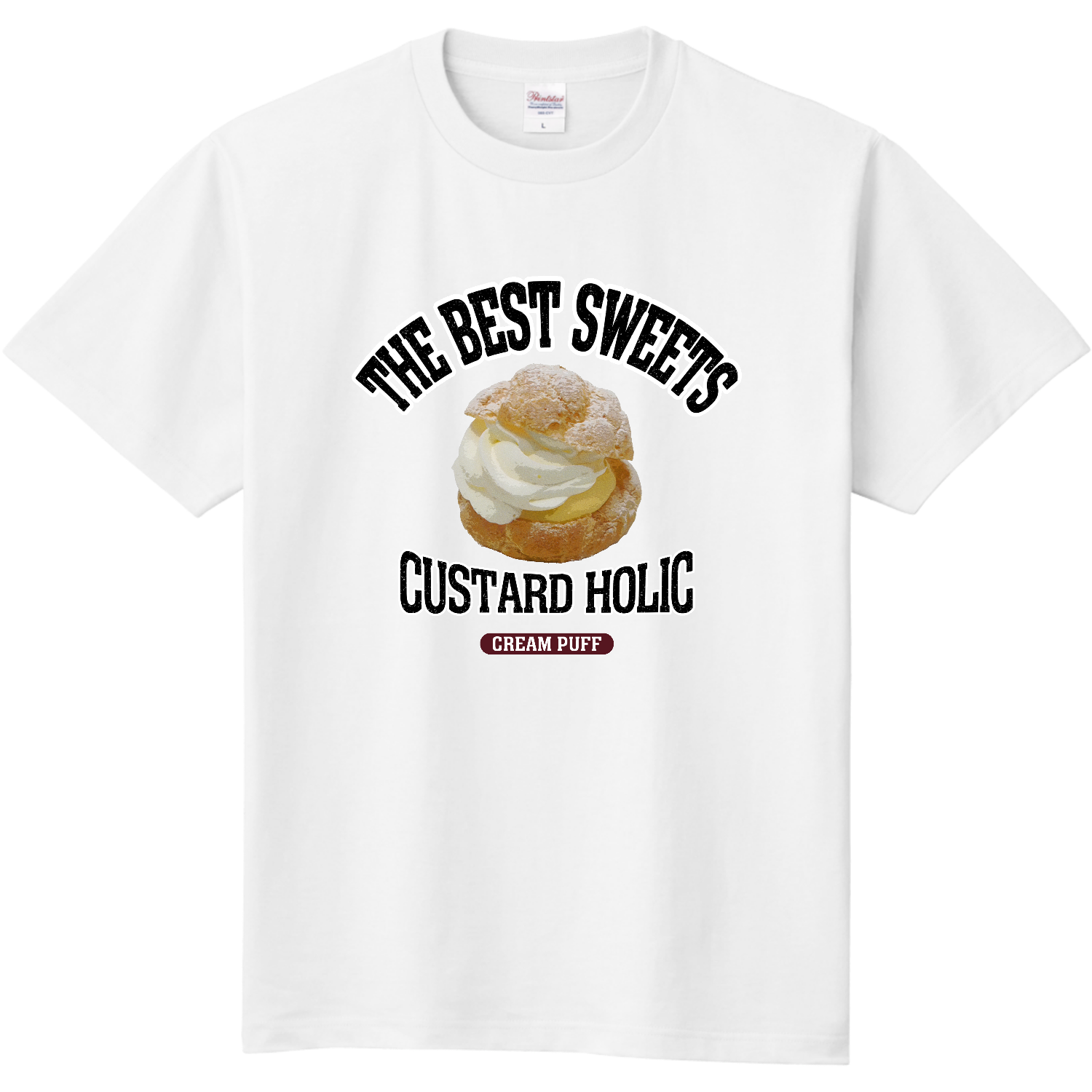 シュークリーム（生クリーム）（ビンテージ風） 定番Ｔシャツ