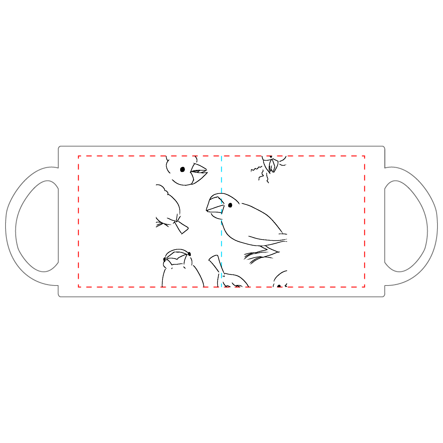 いろんなゆる文鳥ず 定番マグカップ