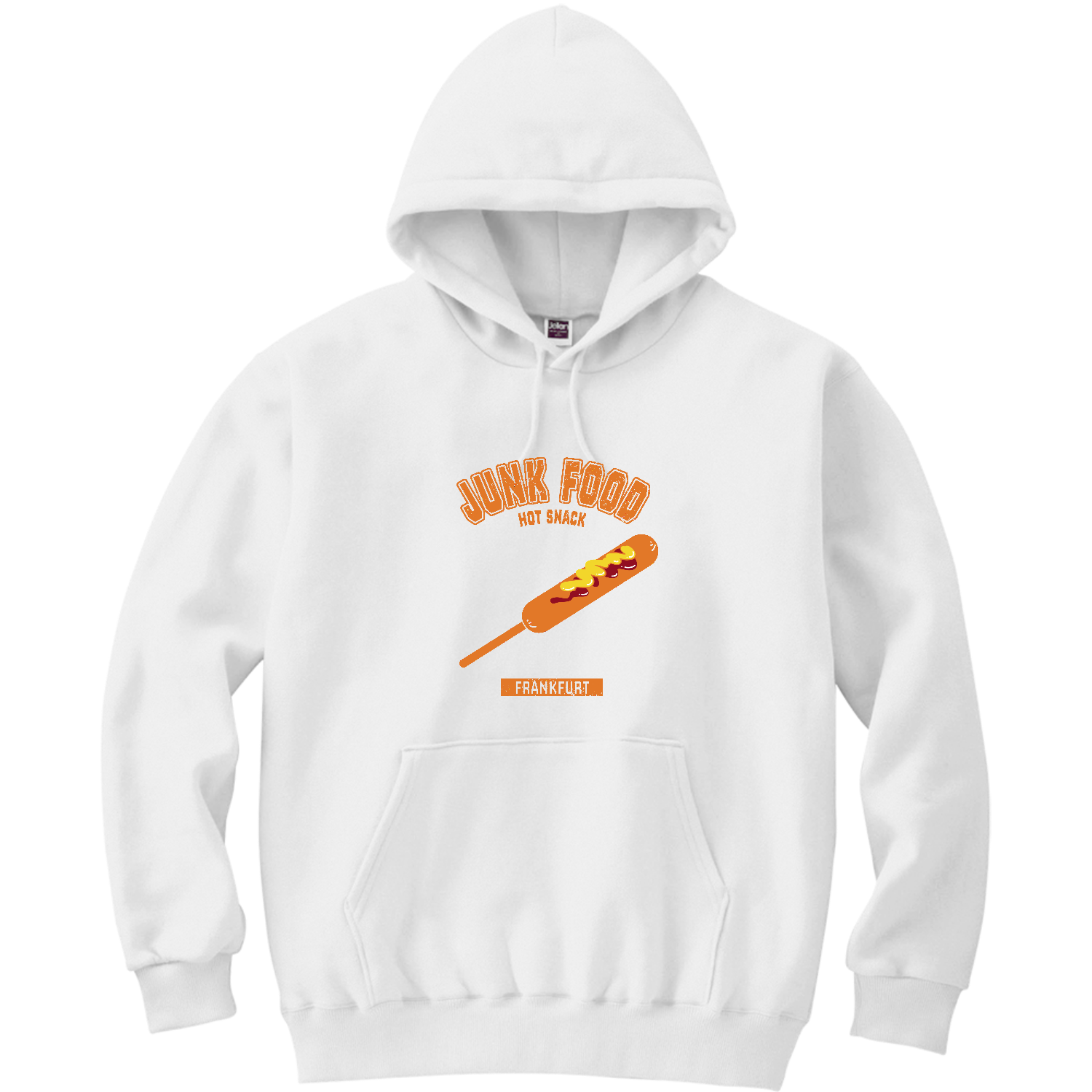 フランクフルト(カレッジ風イラスト) 軽量プルパーカー (長袖プリント)