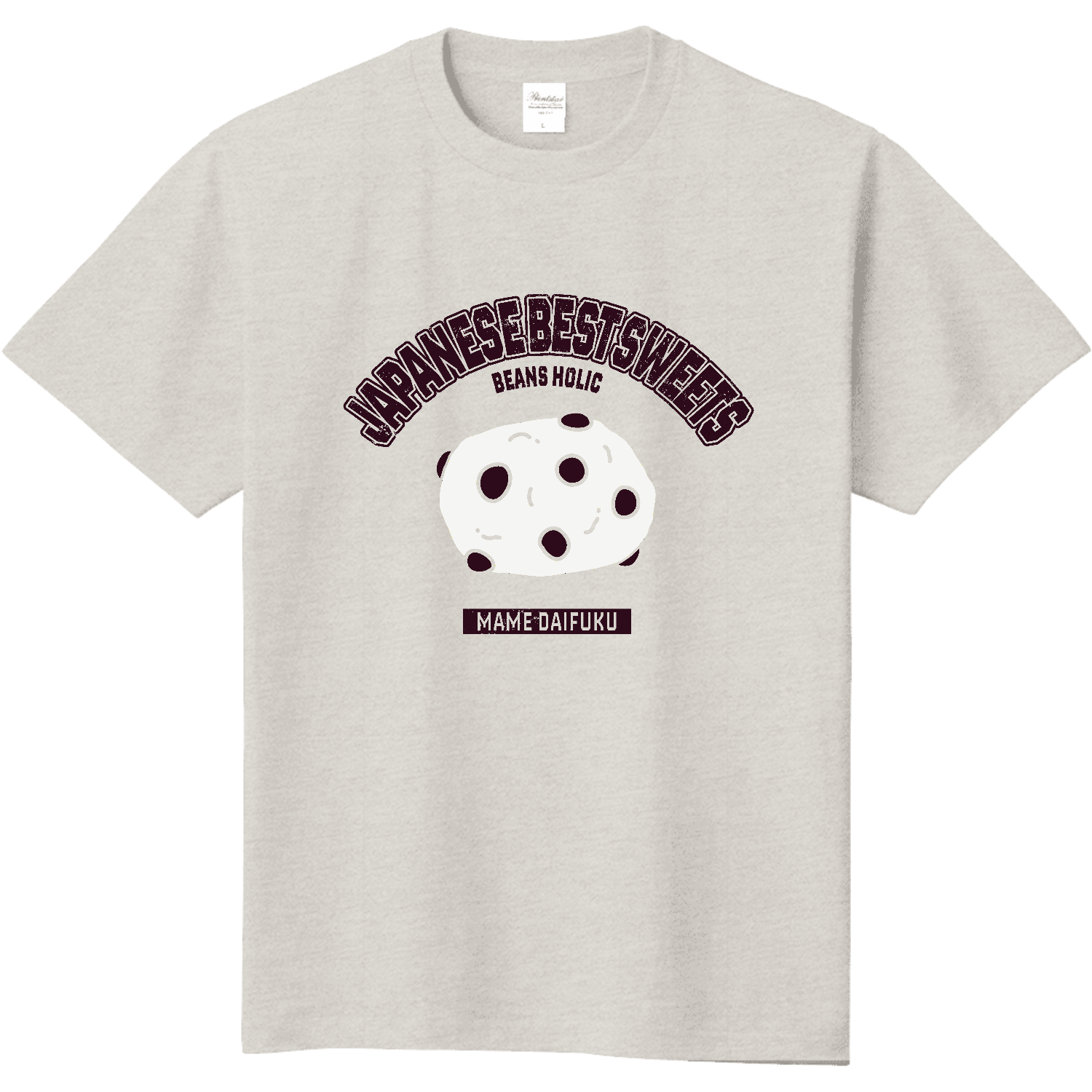 豆大福（カレッジ風イラスト） 定番Ｔシャツ