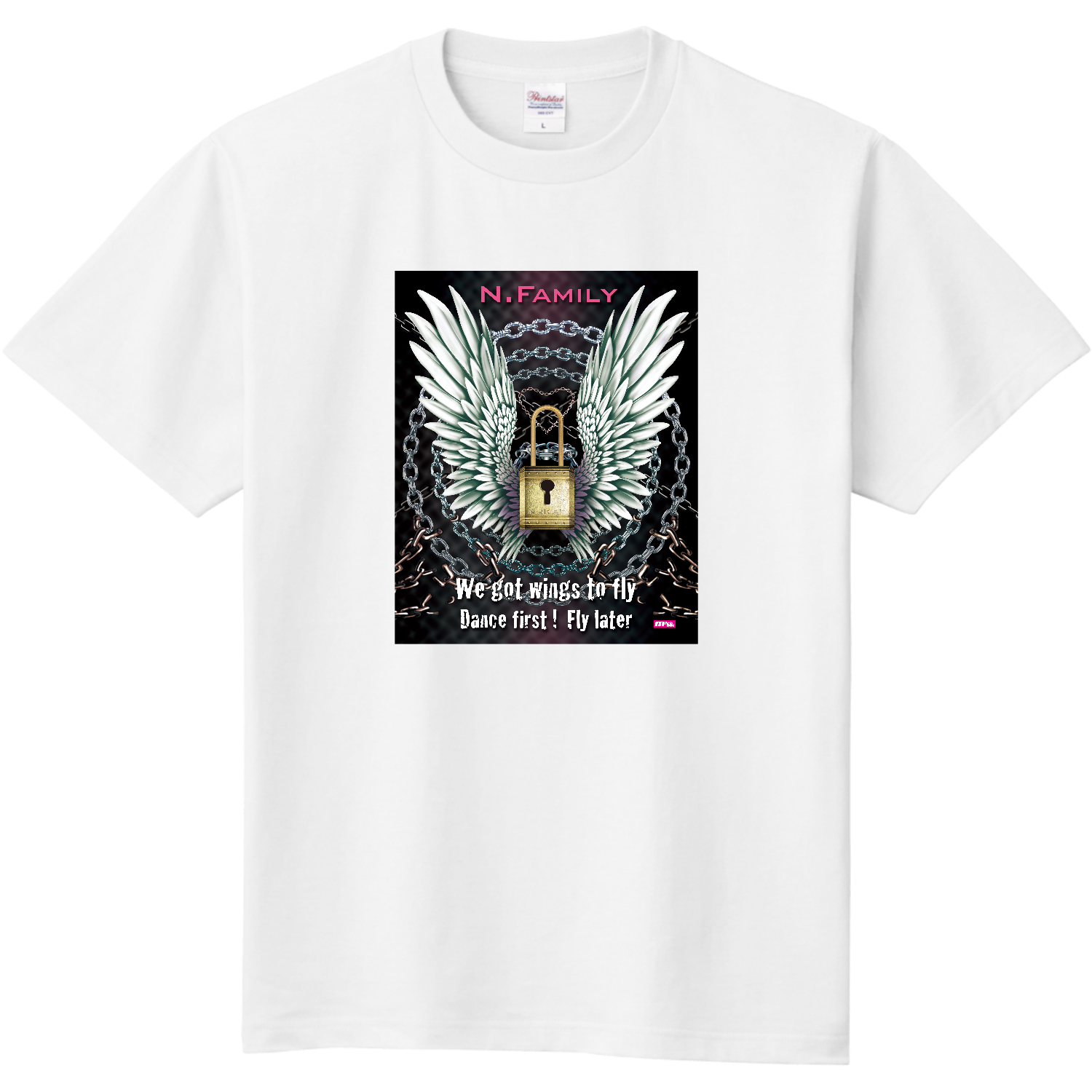 Come on, use this key to spread your wings.【※Back Gold】 定番Ｔシャツ