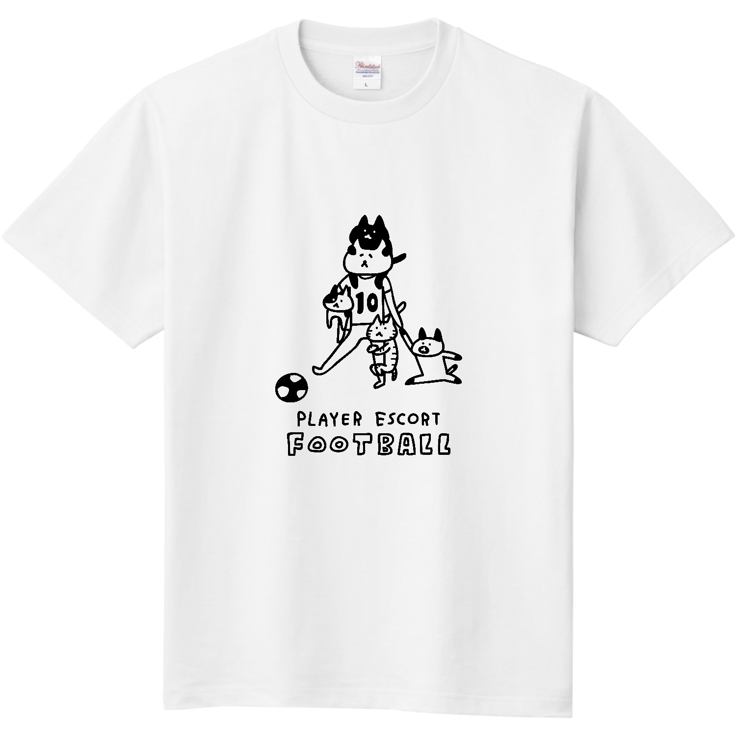 サッカー　エスコートキッズなネコ 定番Ｔシャツ