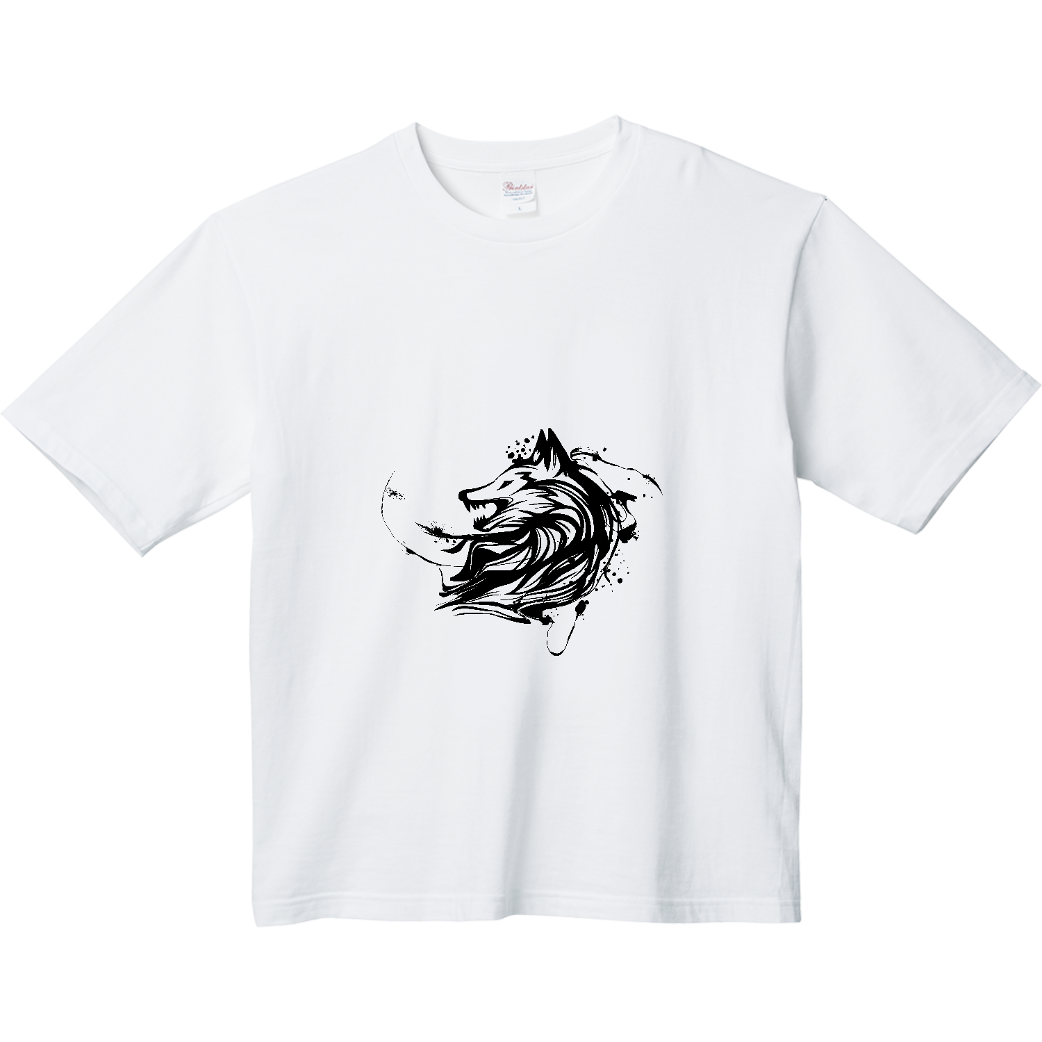 狼の墨絵 ヘビーウェイト ビッグシルエットTシャツ