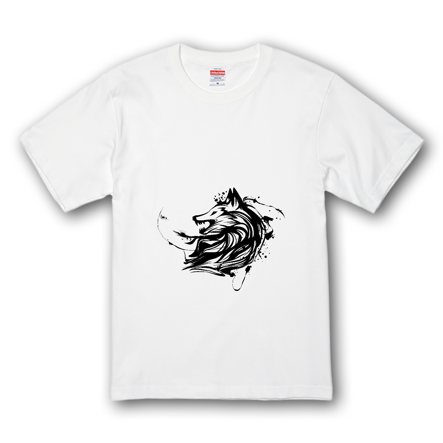 狼の墨絵 プレミアムTシャツ