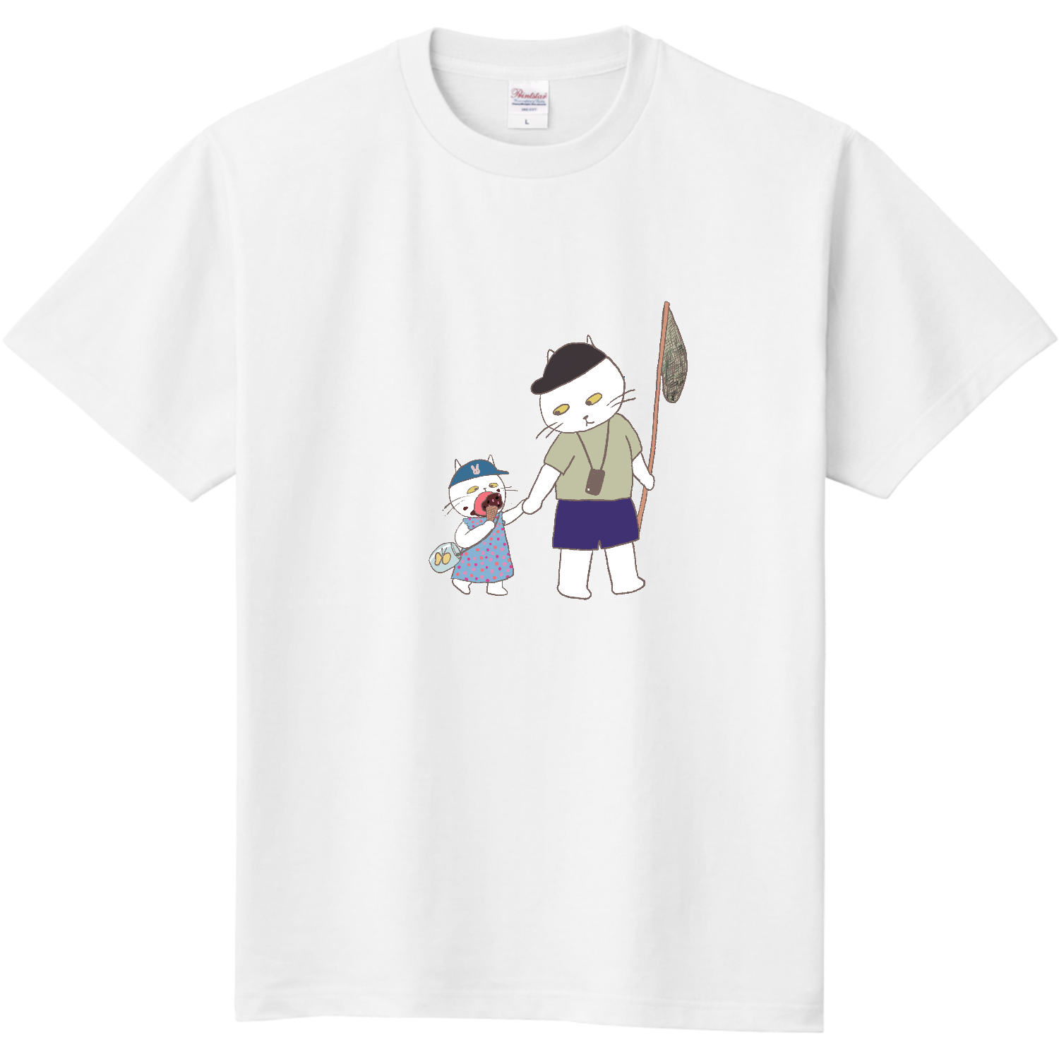 ねこのシャツです キッズＴシャツ