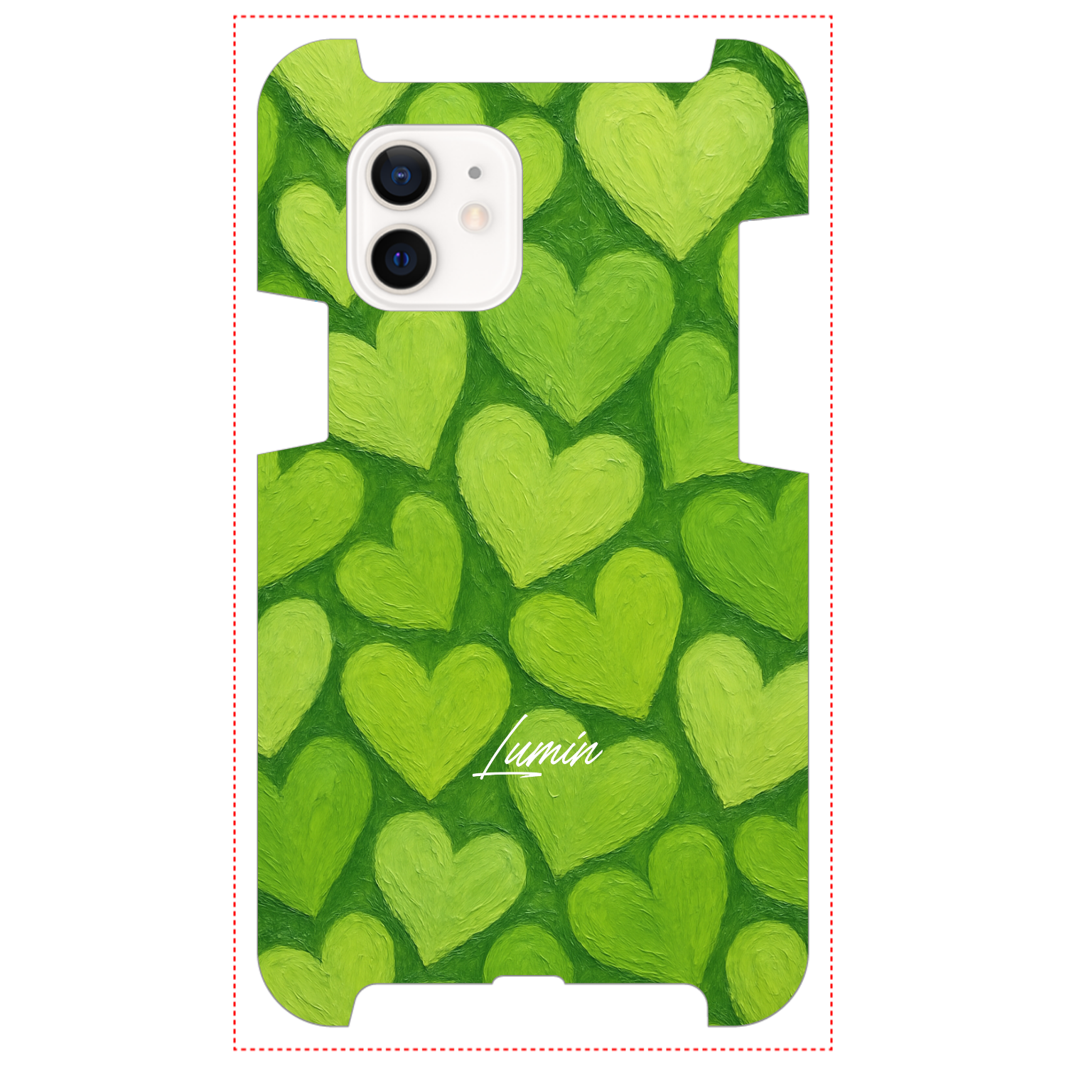 【数量限定】Lumin - Green Heart iPhone12 / 12 Pro