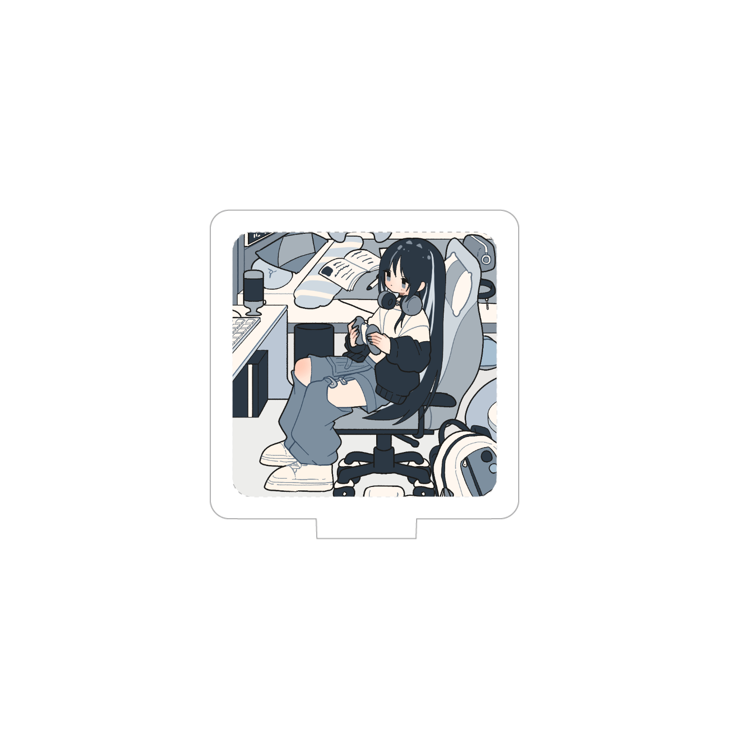 積戯ビジュ350×50アクリルフィギュア(正方形) 台座印刷なし1