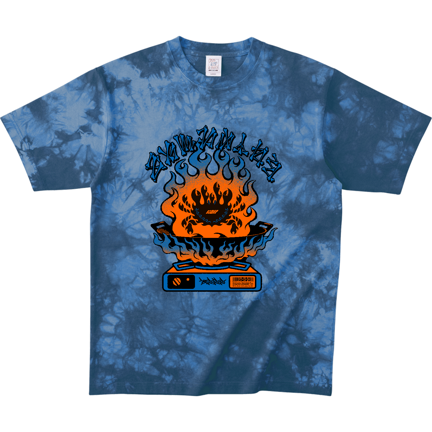蟹焼きータイダイＴシャツシャツ タイダイＴシャツ