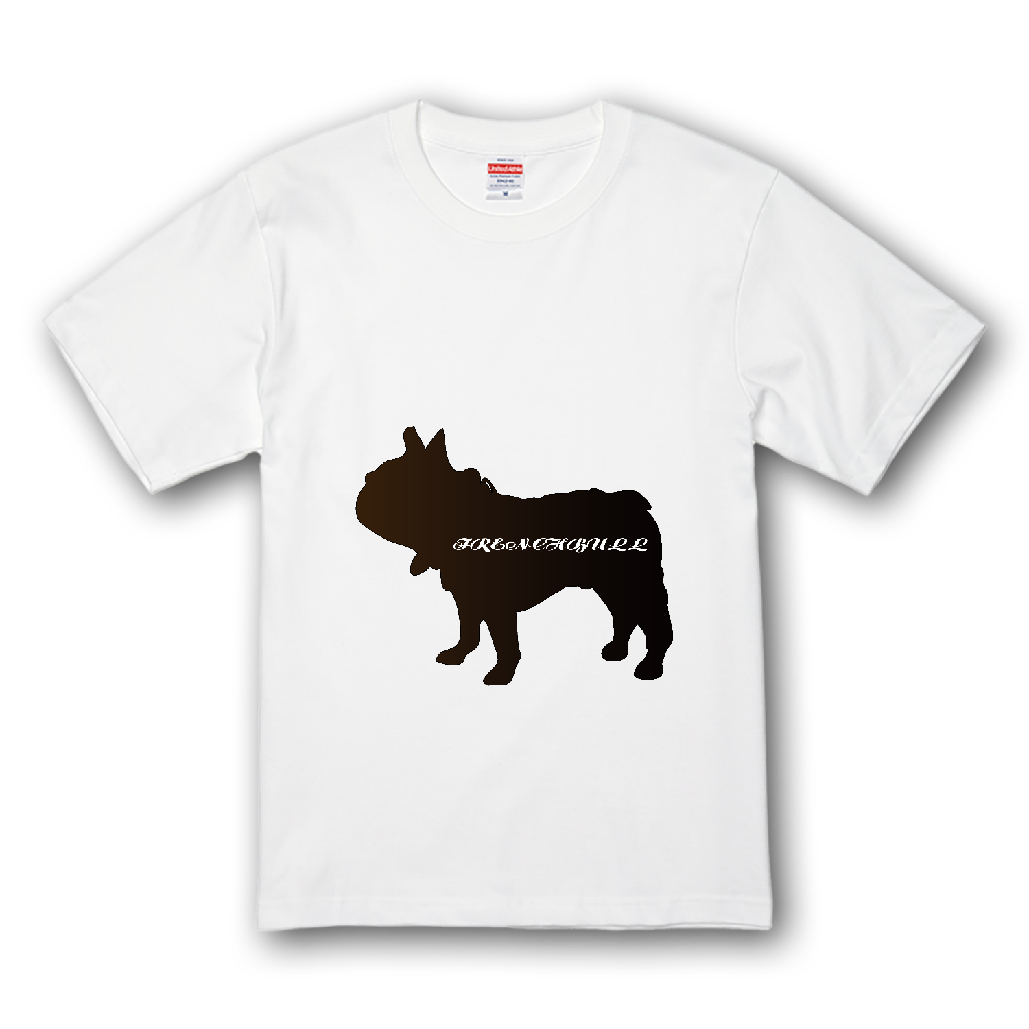 フレンチブルドッグシルエットプレミアムTシャツの商品購入ページ