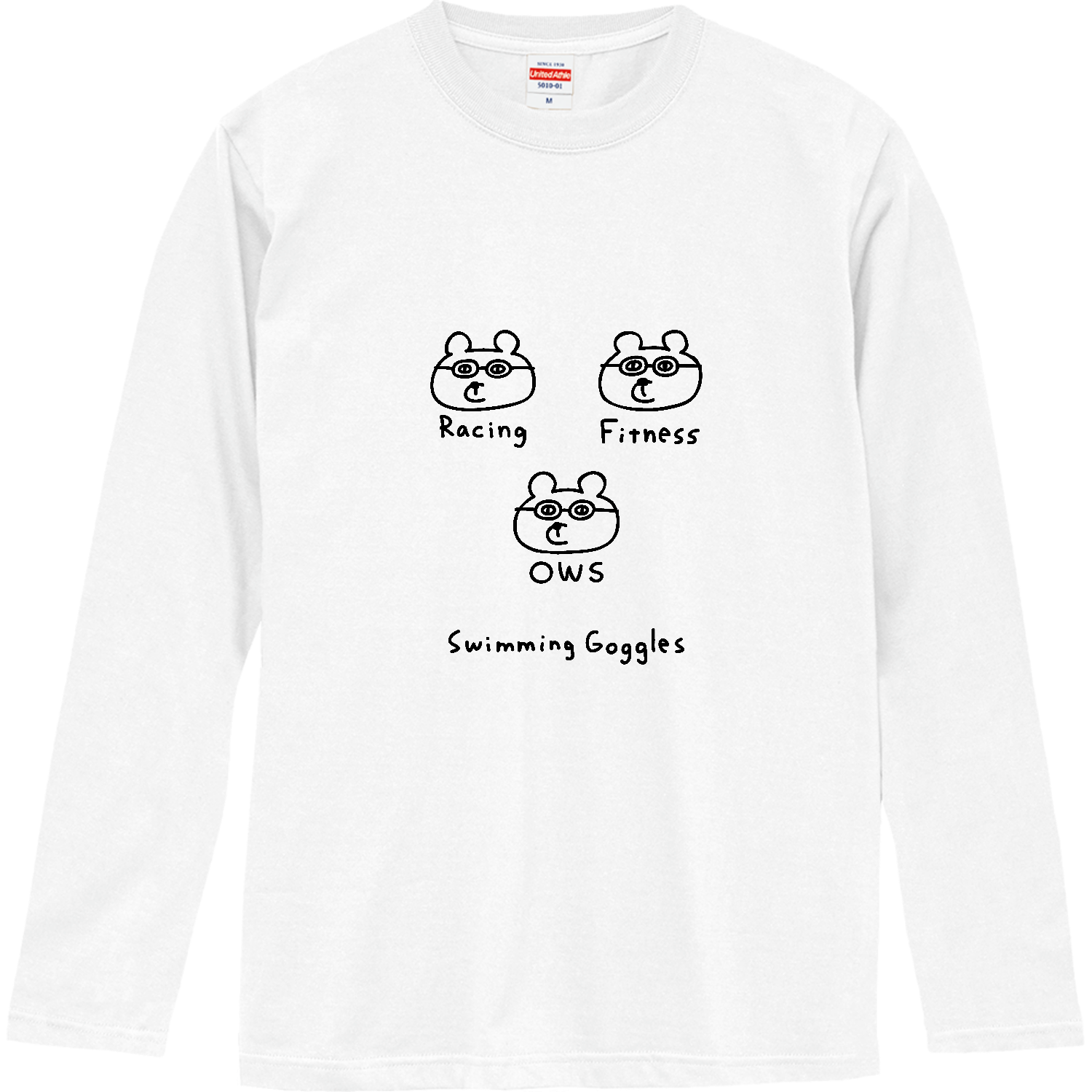 水泳　3種類のゴーグル ロングスリーブTシャツ