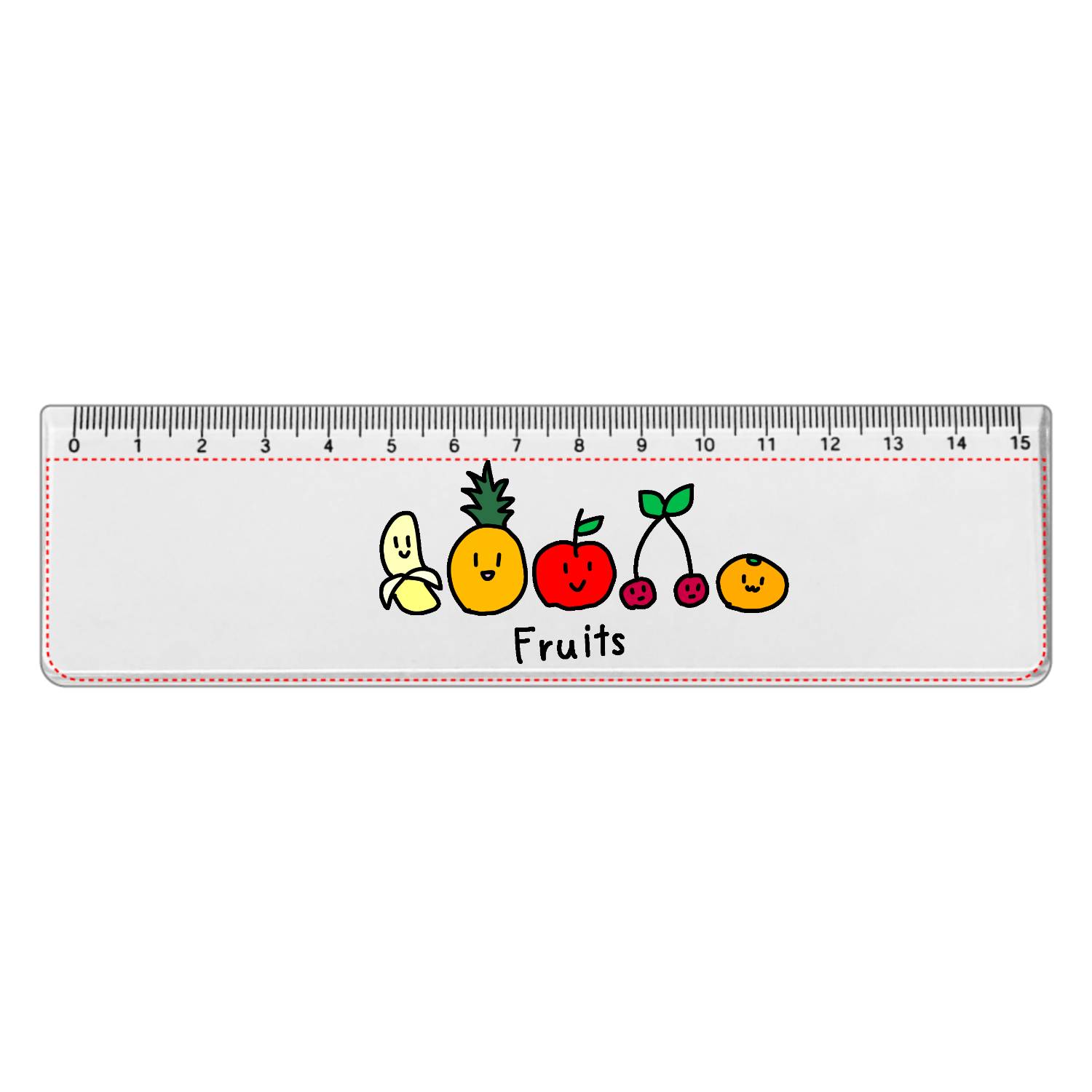 フルーツ定規 アクリルクリア定規