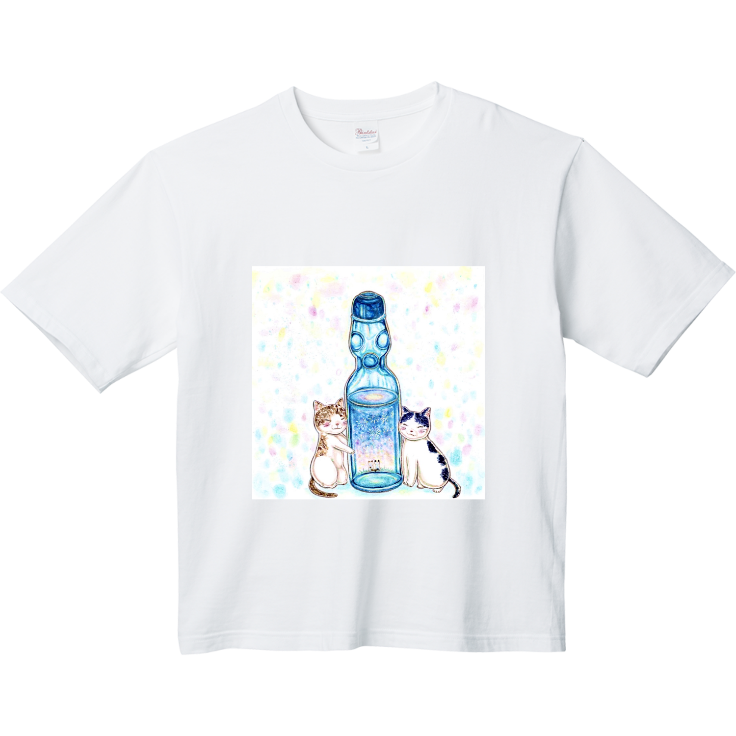 ラムネにゃんこ ヘビーウェイト ビッグシルエットTシャツ