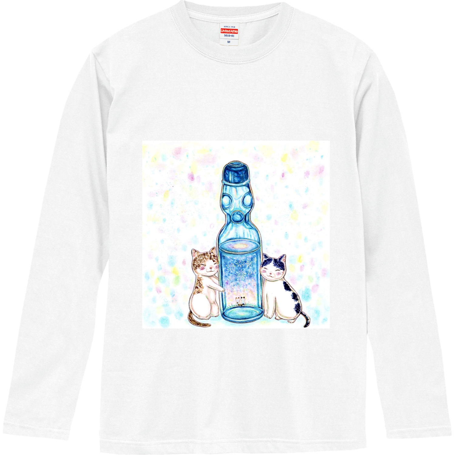 ラムネにゃんこ ロングスリーブTシャツ