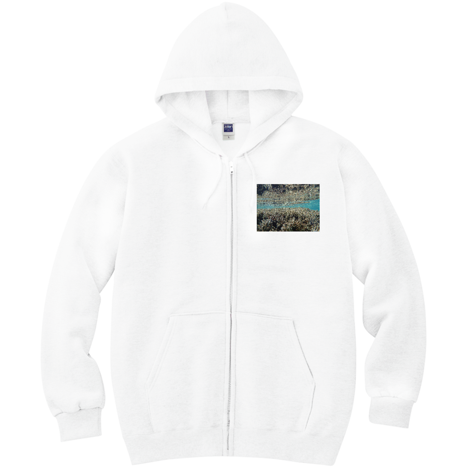 奄美のサンゴの海 軽量ジップアップパーカー