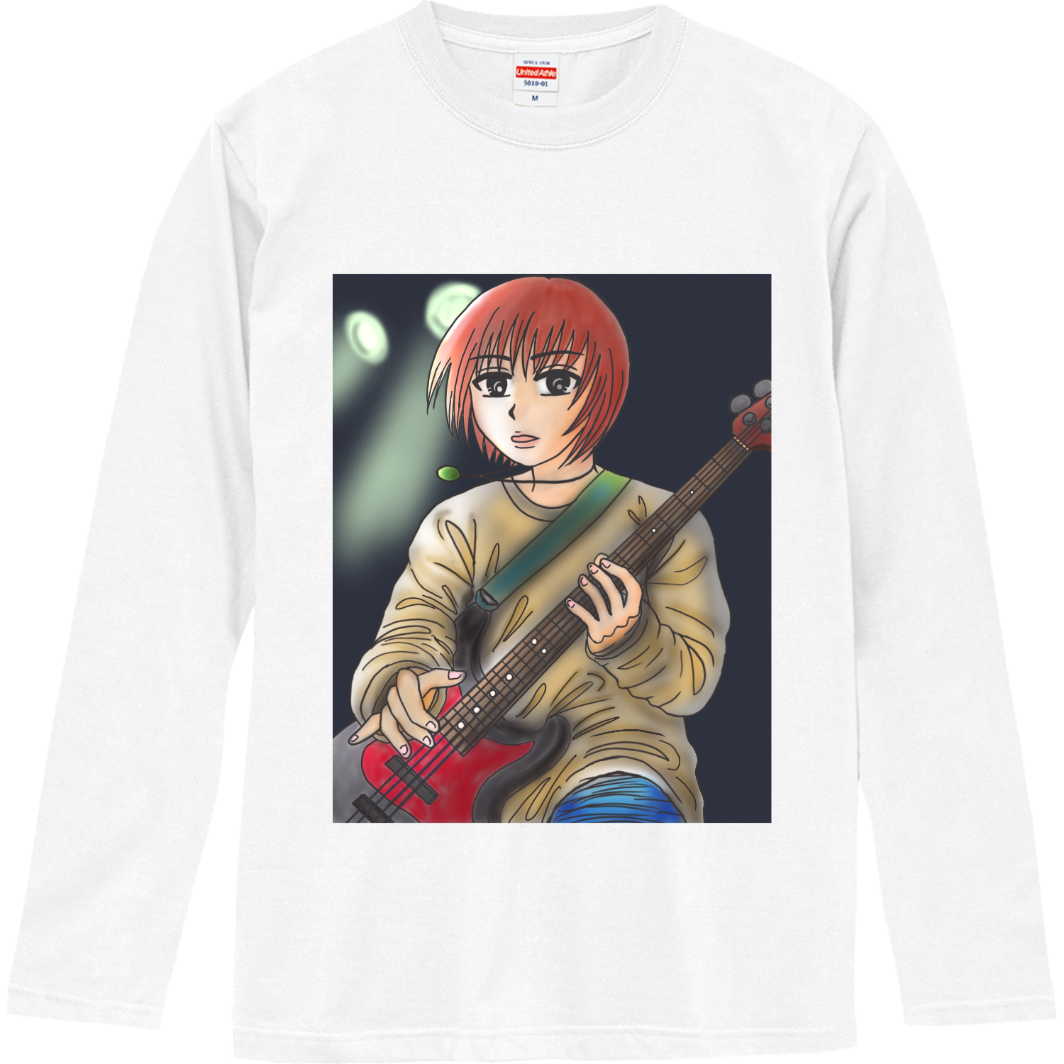 地雷ちゃんの彼くんベースソロ ロングスリーブTシャツ
