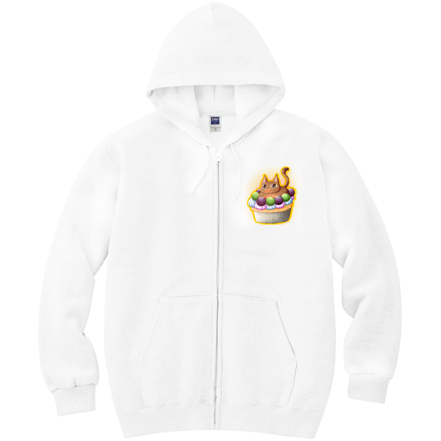 フルーツキャット 軽量ジップアップパーカー