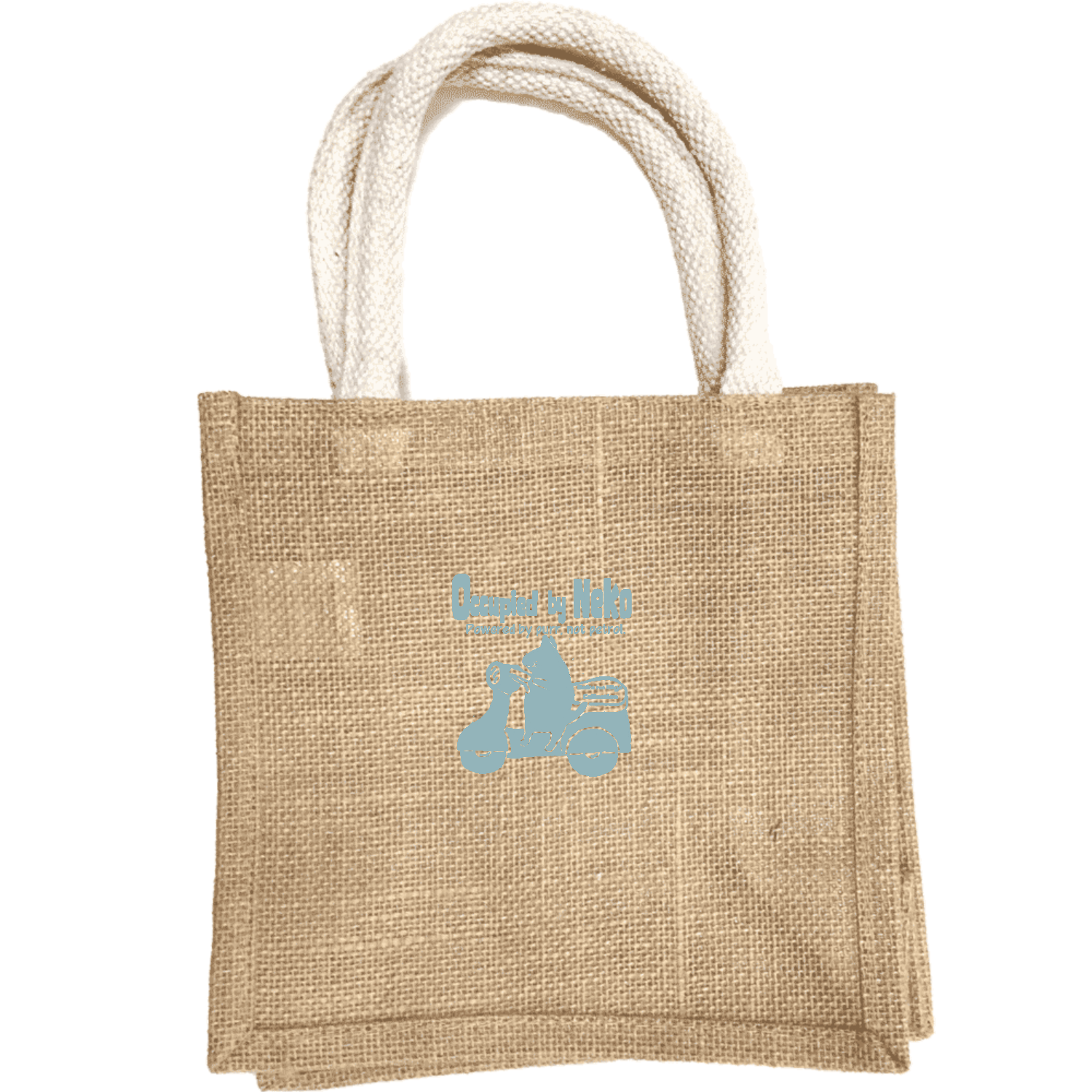 使ってないけど使用中バイク編Ｃ：ＵＳ：ねこのひげあつめ。 ジュートスクエアトート(S)