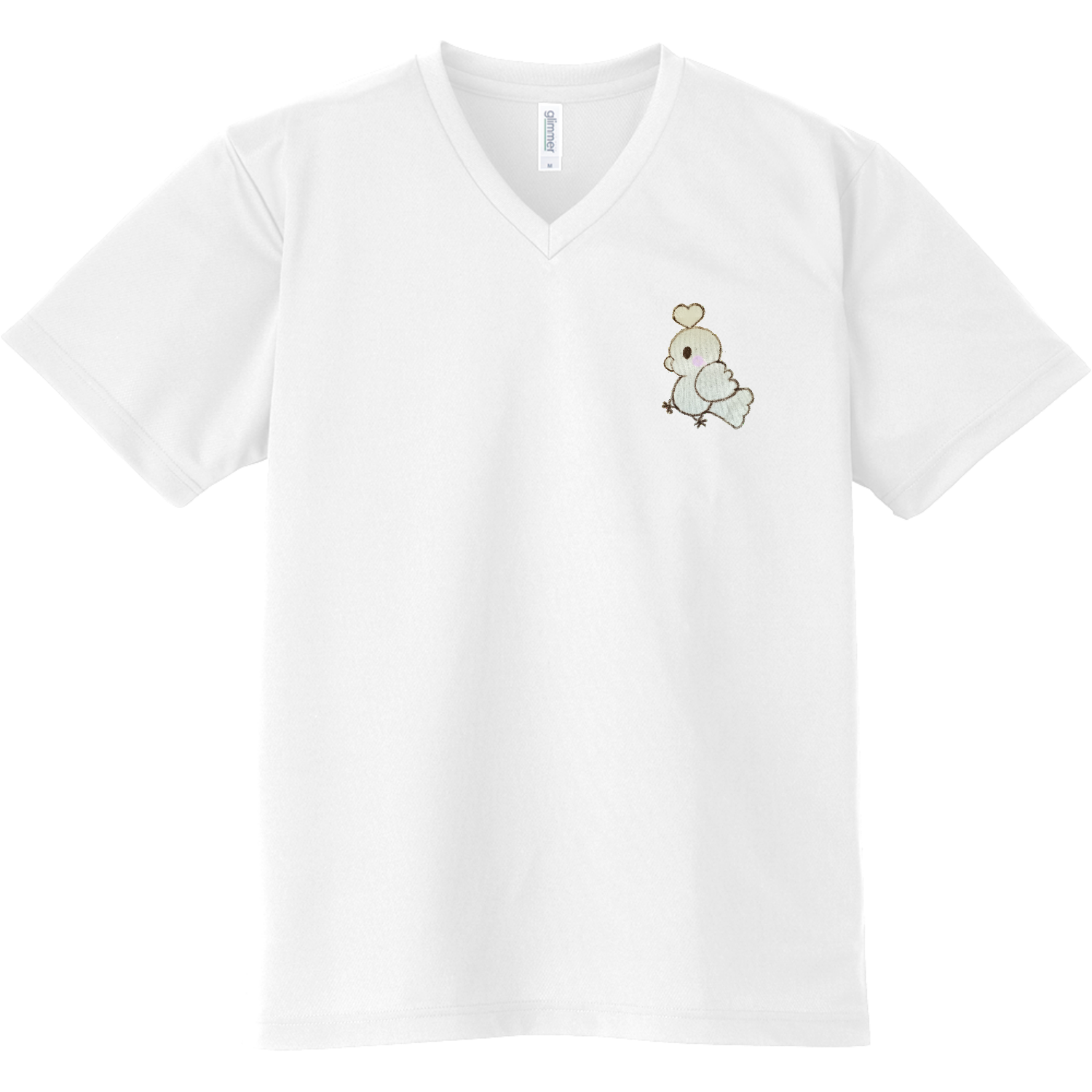 手書きイラスト ドライVネックTシャツ