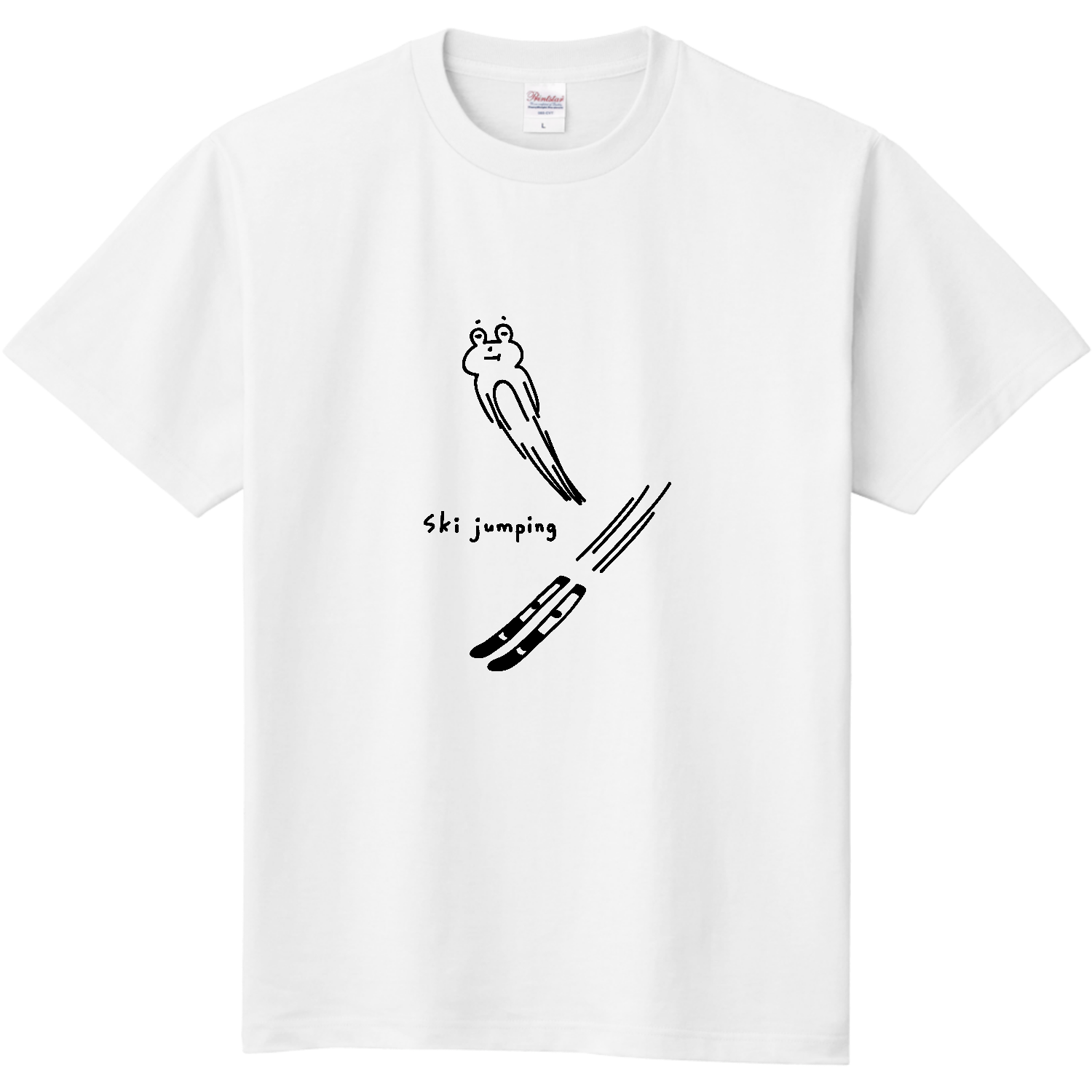 スキージャンプ　板なしでジャンプ 定番Ｔシャツ