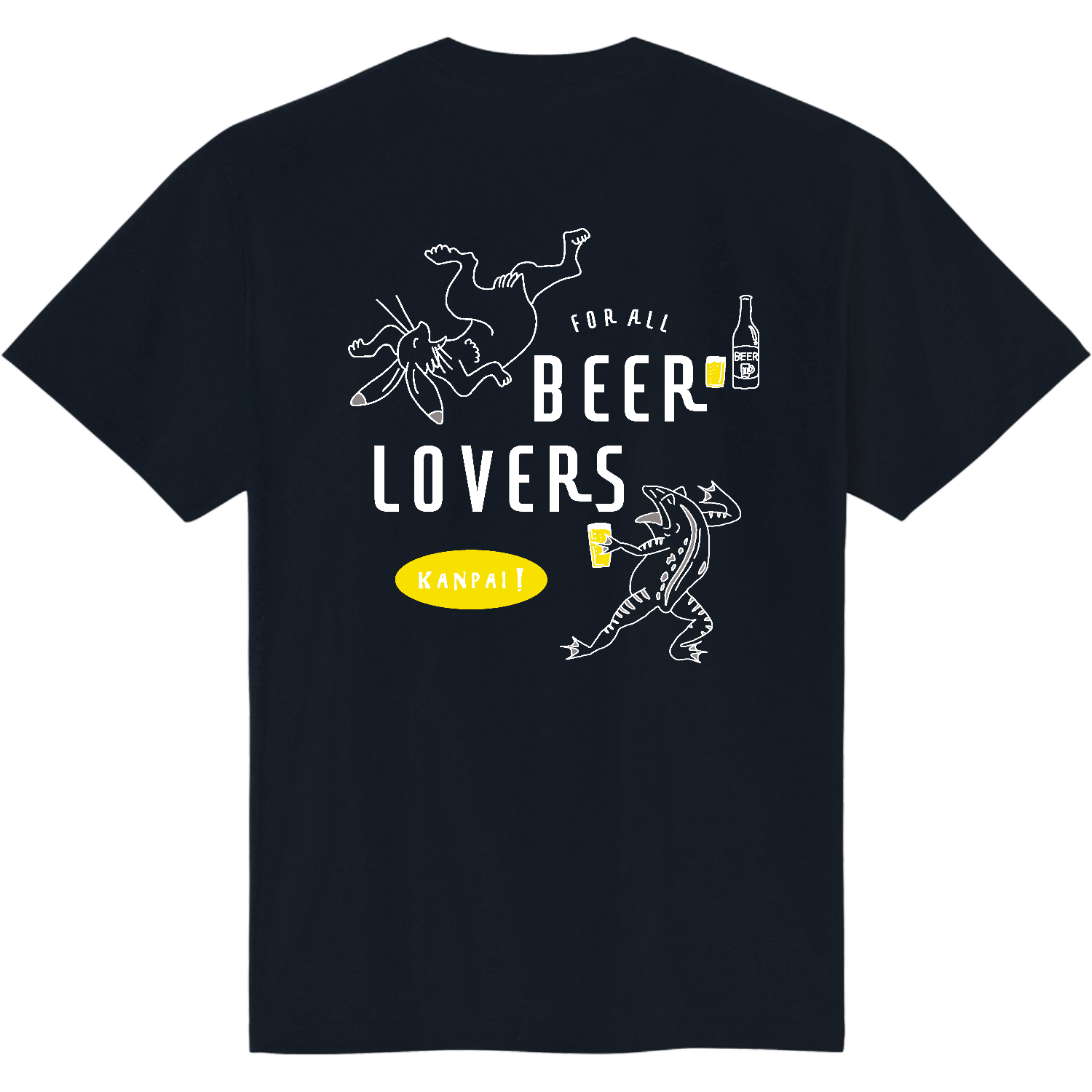 名画 × BEER（鳥獣戯画・すべてのビール好きのために）白線画