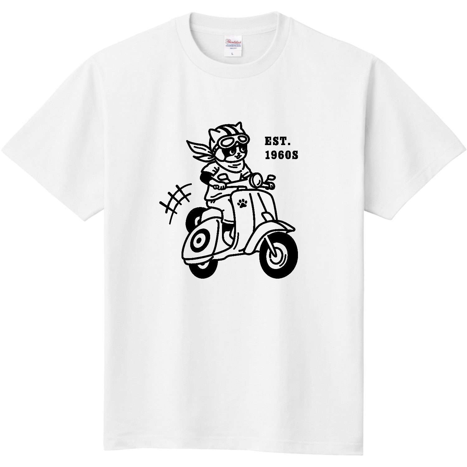 Cotton crewneck T-shirt with gradient micro zigzag print