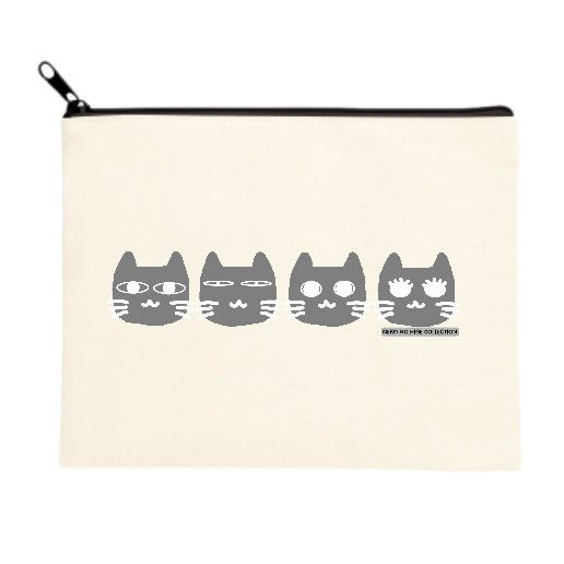 ぐれぐれきょうだいＡ：ねこのひげあつめ。 キャンバスポーチ（Ｍ）