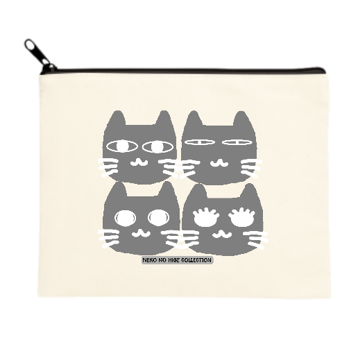 ぐれぐれきょうだいＢ：ねこのひげあつめ。 キャンバスポーチ（Ｍ）