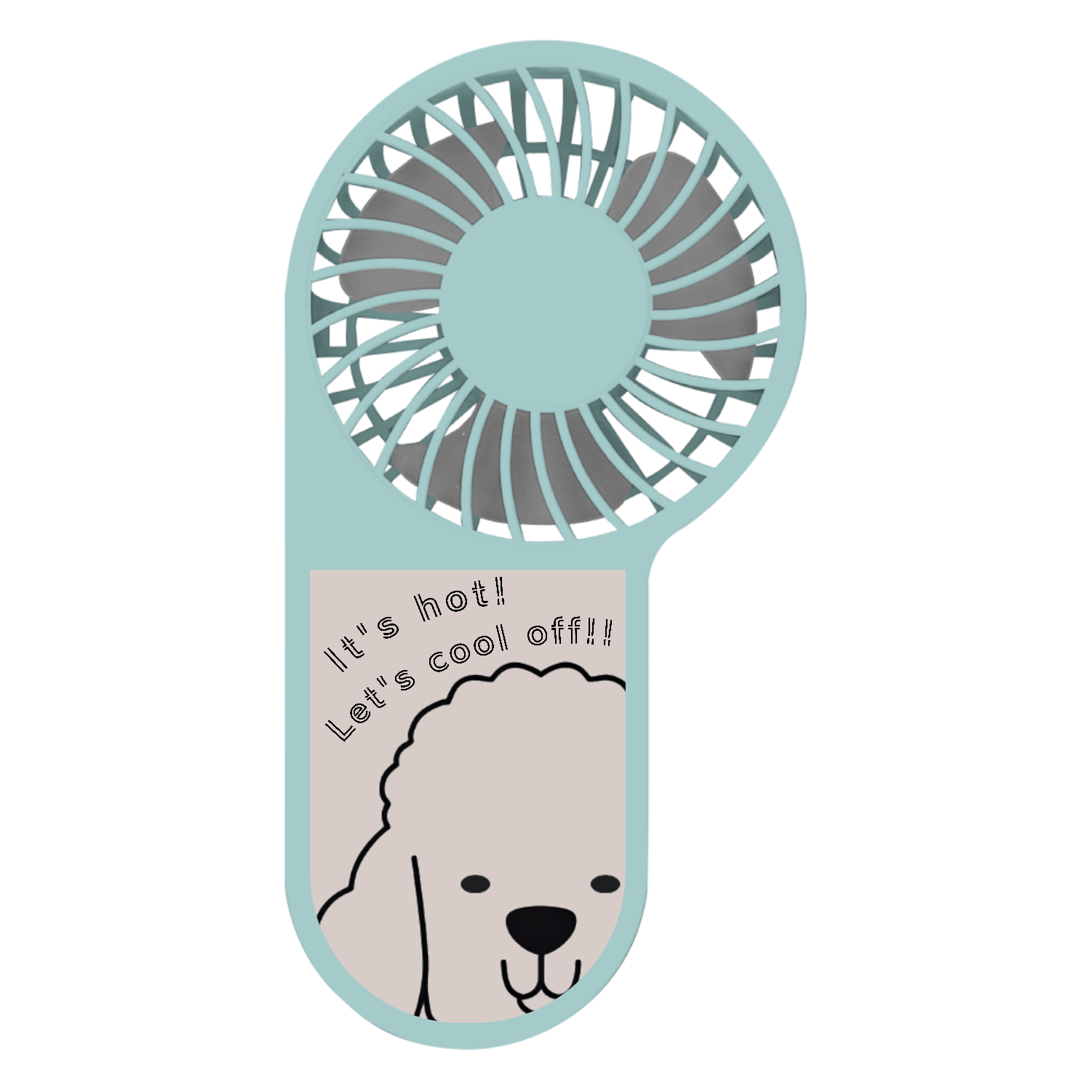 Let's cool off!! つぶらなプーちゃんミニ扇風機 コンパクトハンディUSBファン