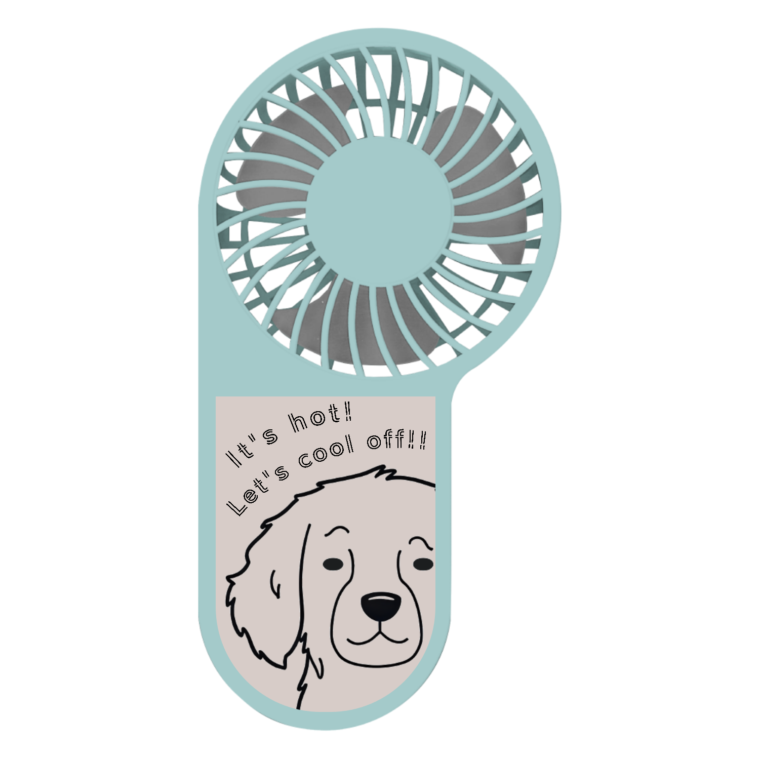 Let's cool off!! つぶらなホンちゃんミニ扇風機 コンパクトハンディUSBファン