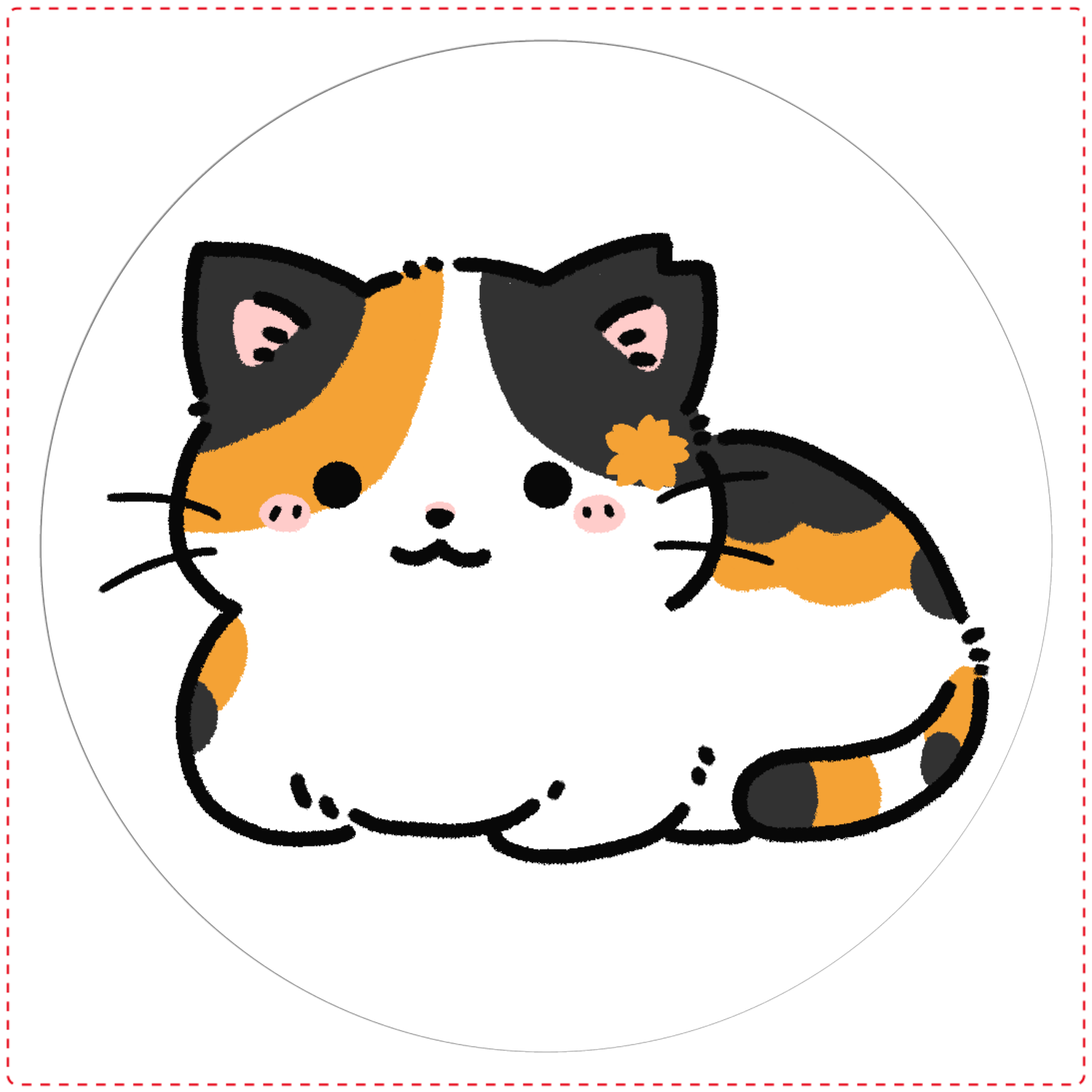 さくらにゃん 白雲石コースター　丸