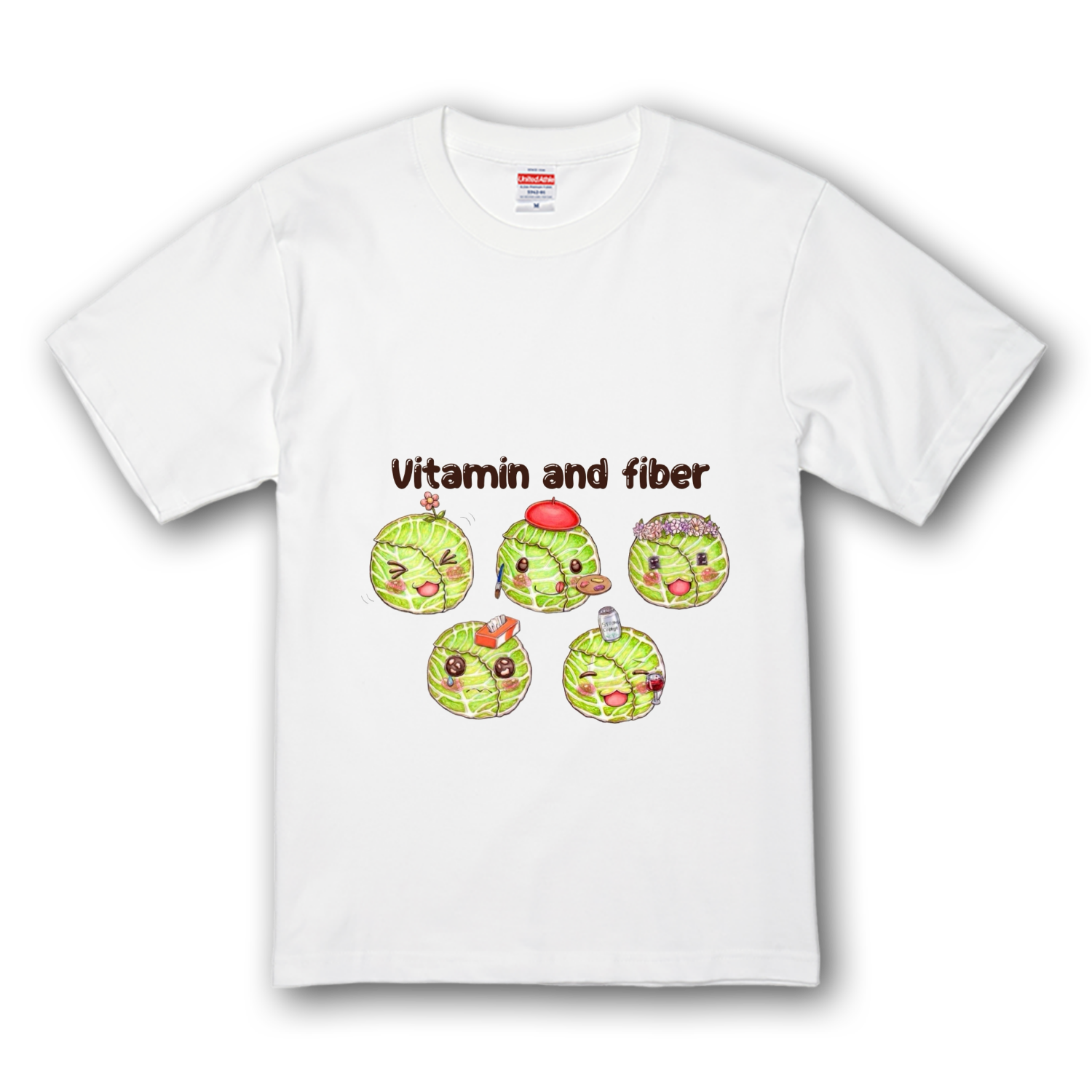 キャベツちゃん~ビタミンと食物繊維を込めて~ プレミアムTシャツ