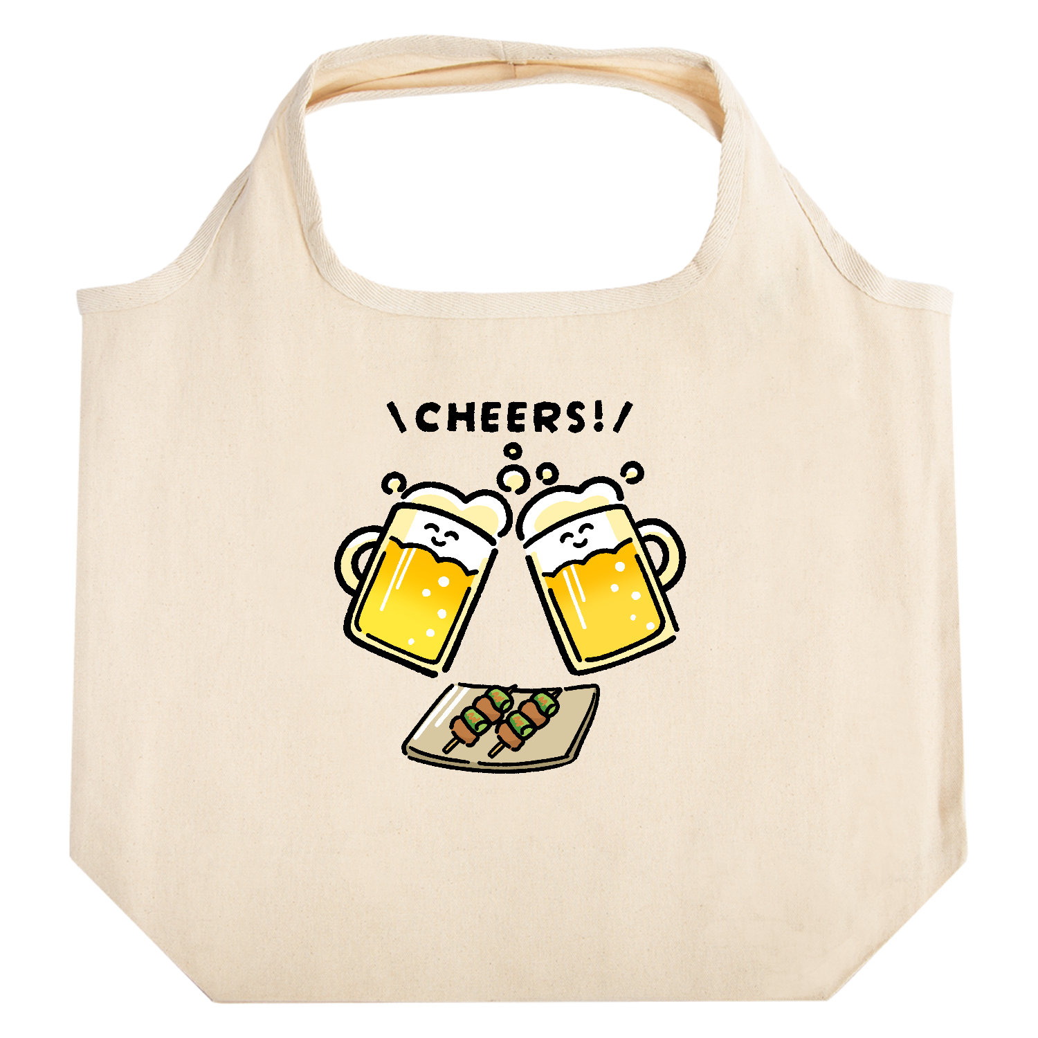 CHEERS! たためるマルシェ【白プリントあり】