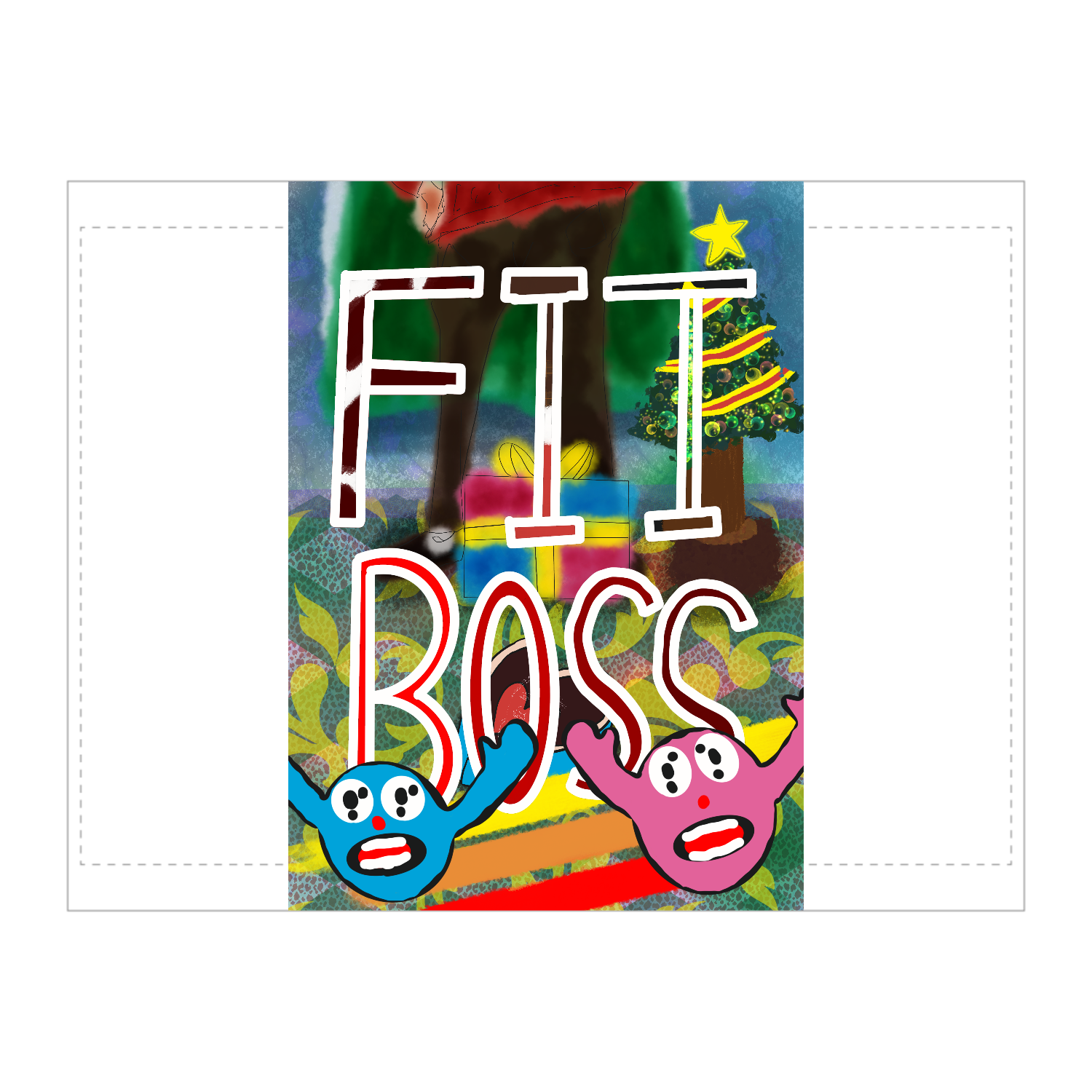 第二弾 【クリスマス】と【バレンタインデー】が合体したら「FIT BOSS」となった‼︎ タペストリー(B2サイズ／横)