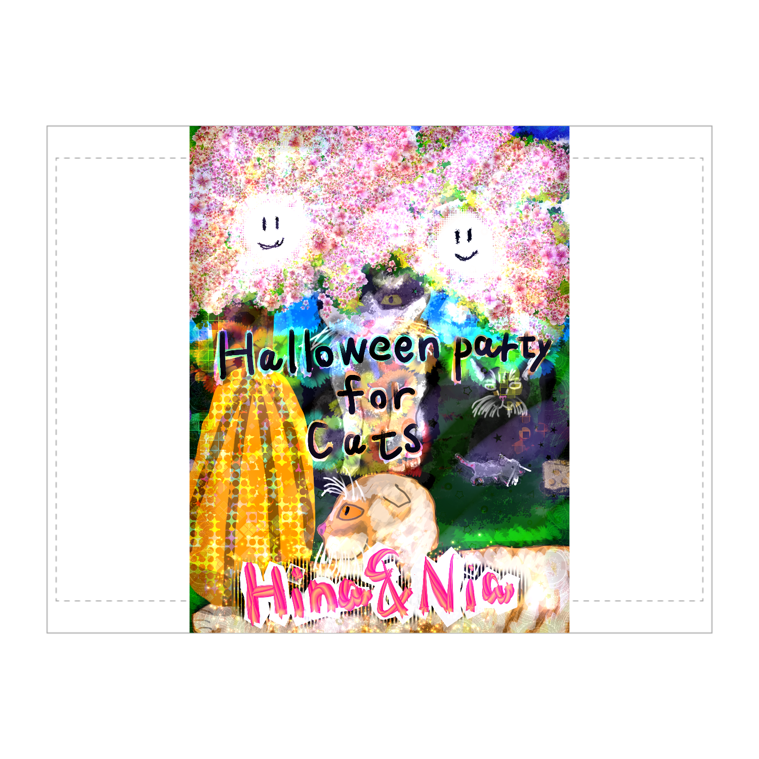 Halloween Party For Cats !! ORILAB.Version タペストリー(B2サイズ／横)