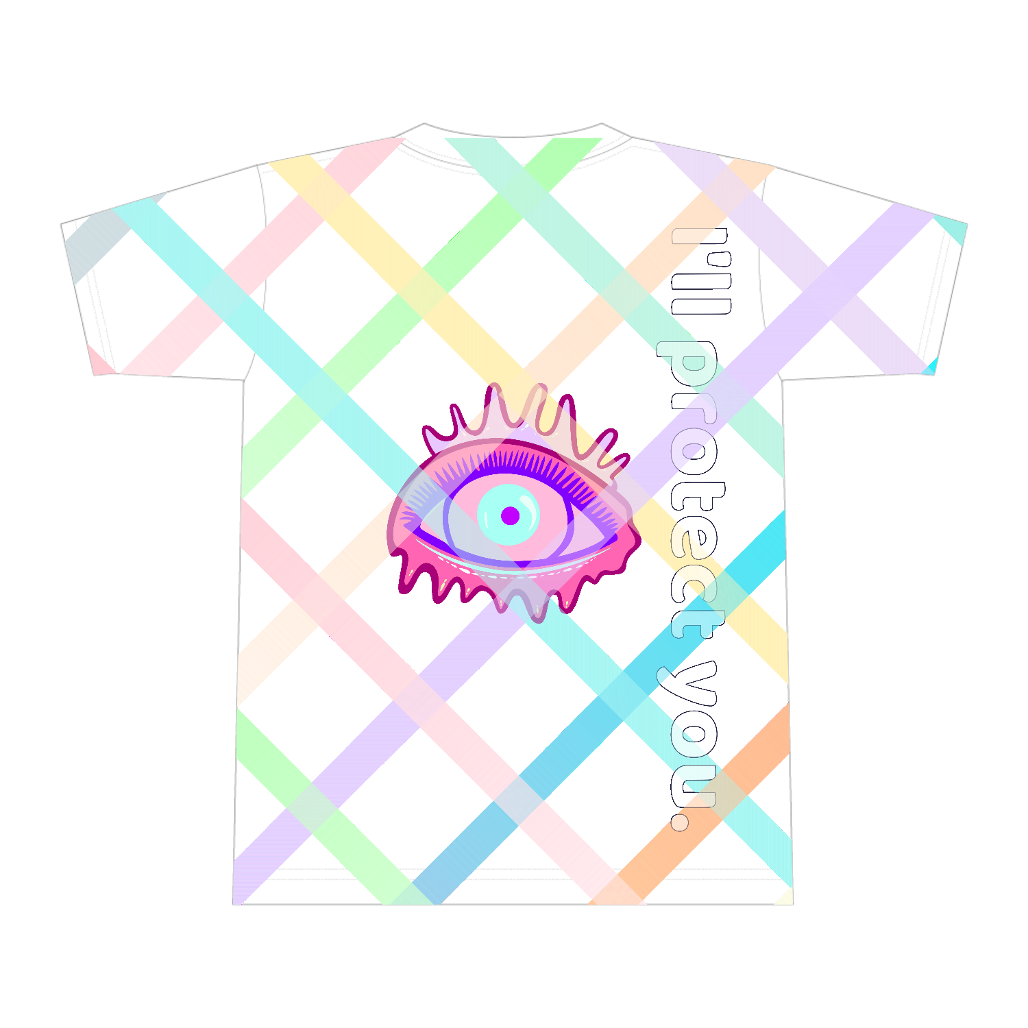 眼光妖怪 全面インクジェットTシャツ(M)