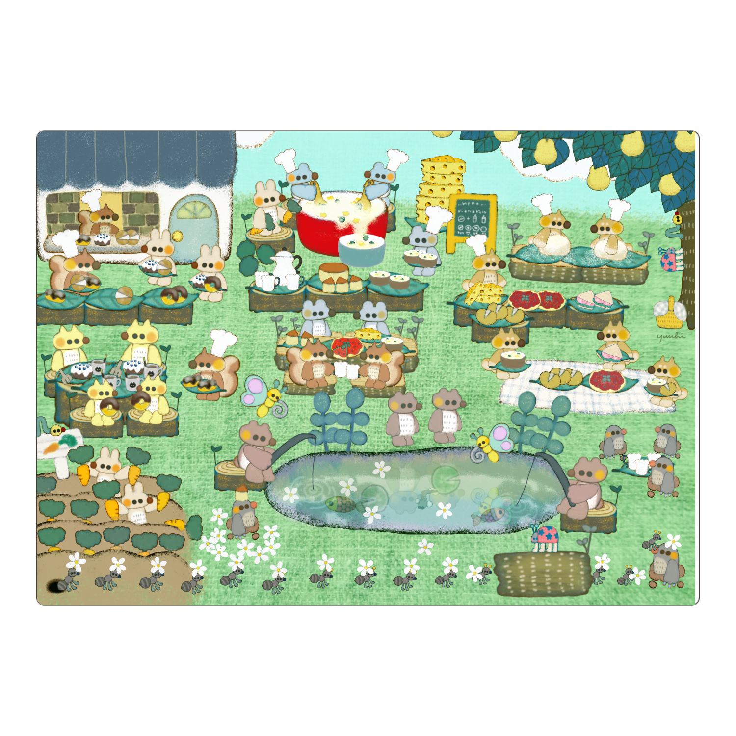 どうぶつたちと森のレストラン ジグソーパズル A4サイズ 104ピース