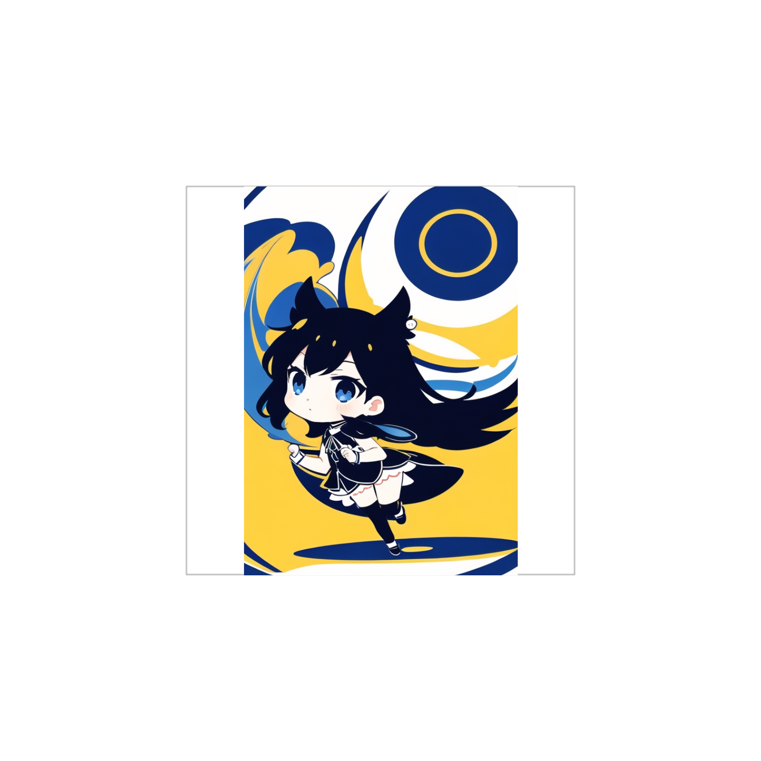 キャラグッズ「愛莉」 ホワイトフレークシール（正方形16枚）160×160mm