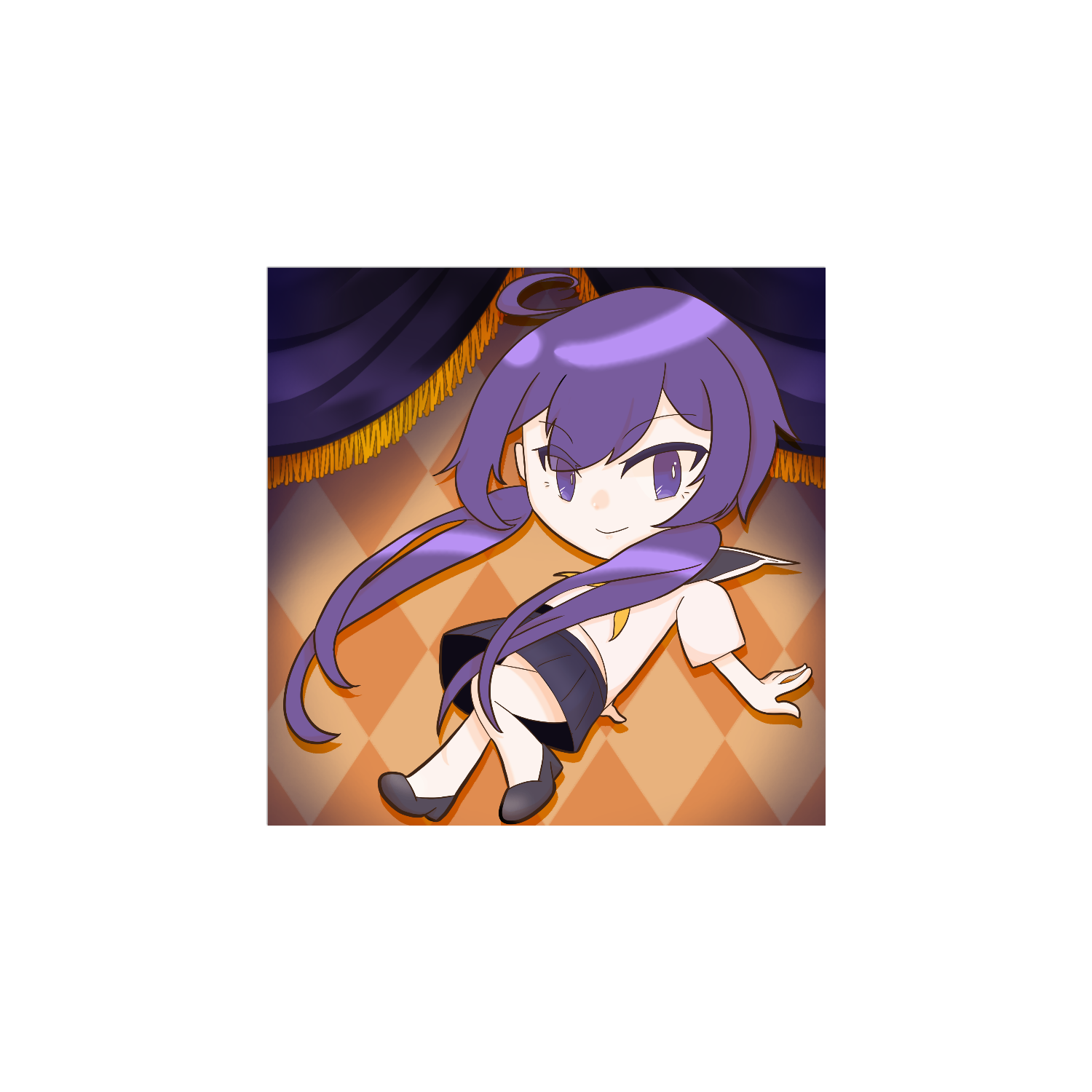 【オリラボ限定】凛ちゃんステッカー ホワイトフレークシール（正方形16枚）160×160mm