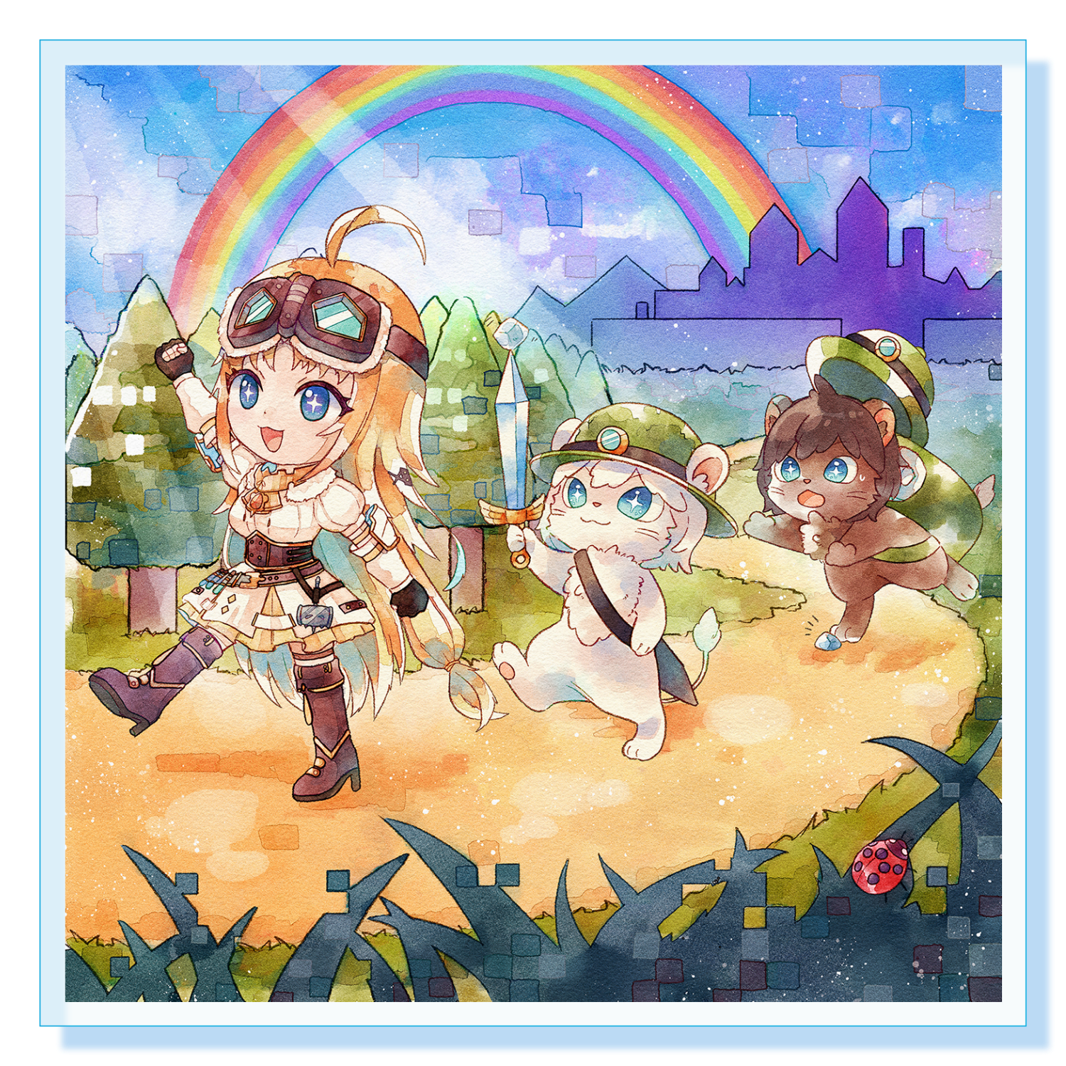【オリラボ限定】アクリルブロックアクリルブロック (100 x 100mm)1