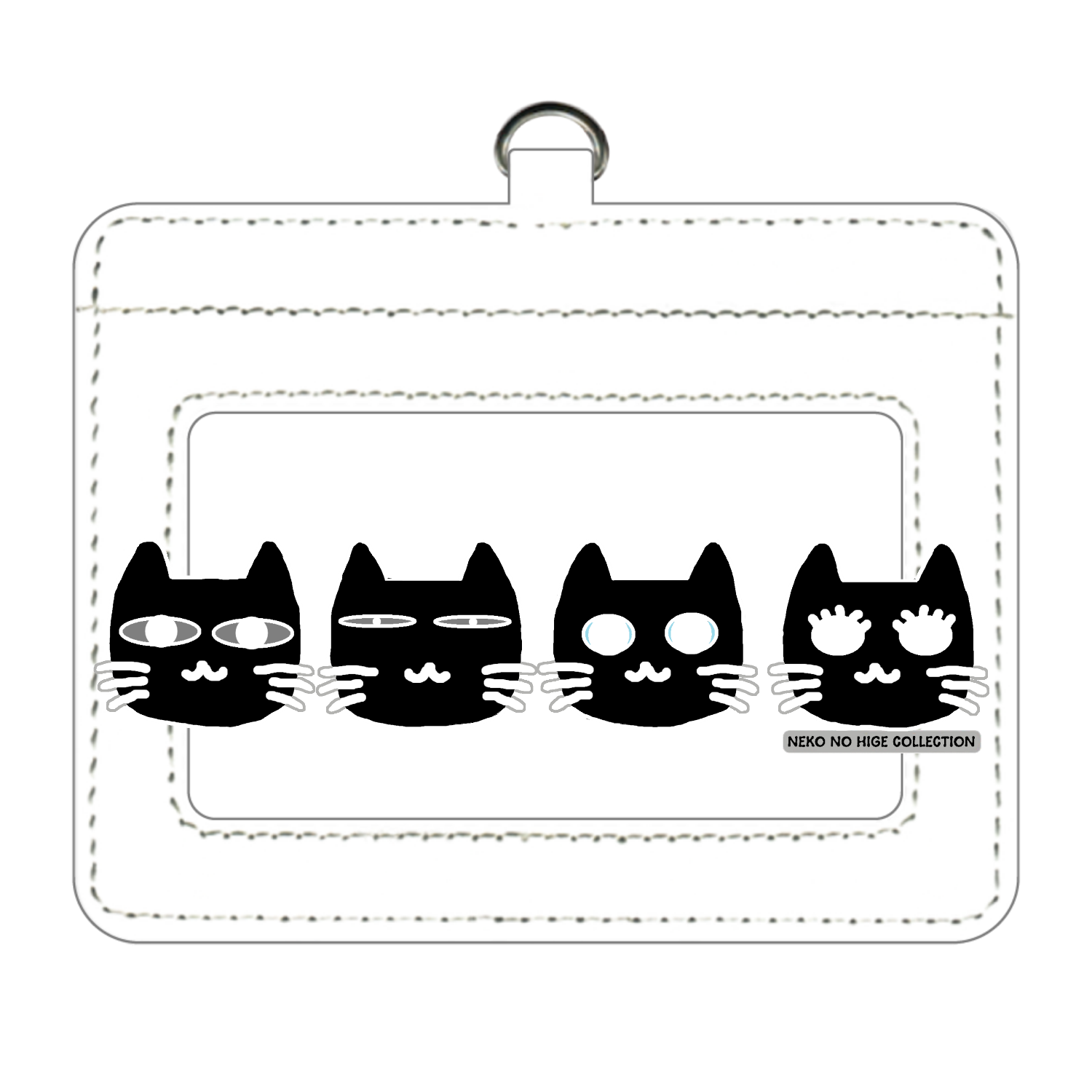 くろくろきょうだいＡ：ねこのひげあつめ。 パスケース