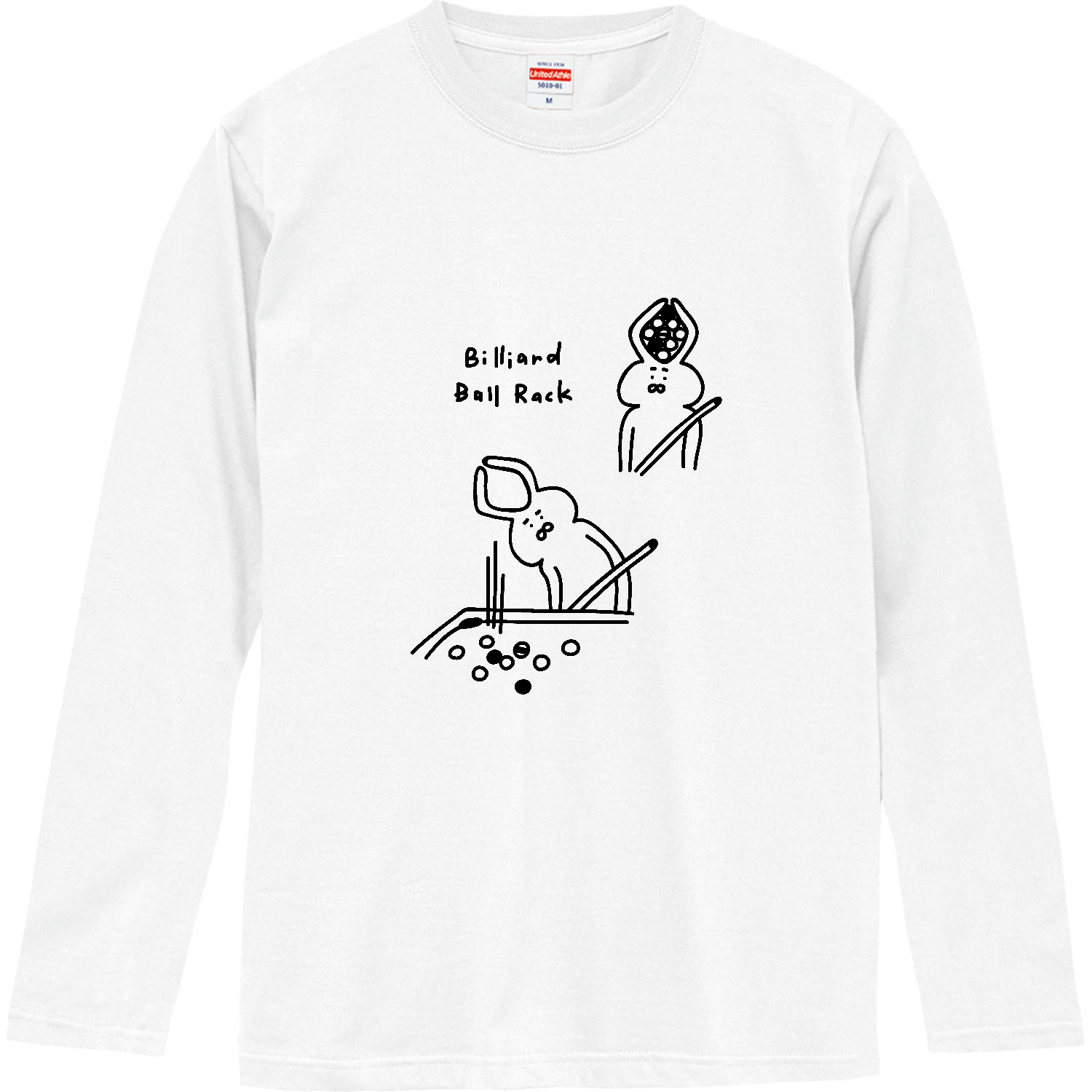 ビリヤード　ウサギの耳ラック ロングスリーブTシャツ