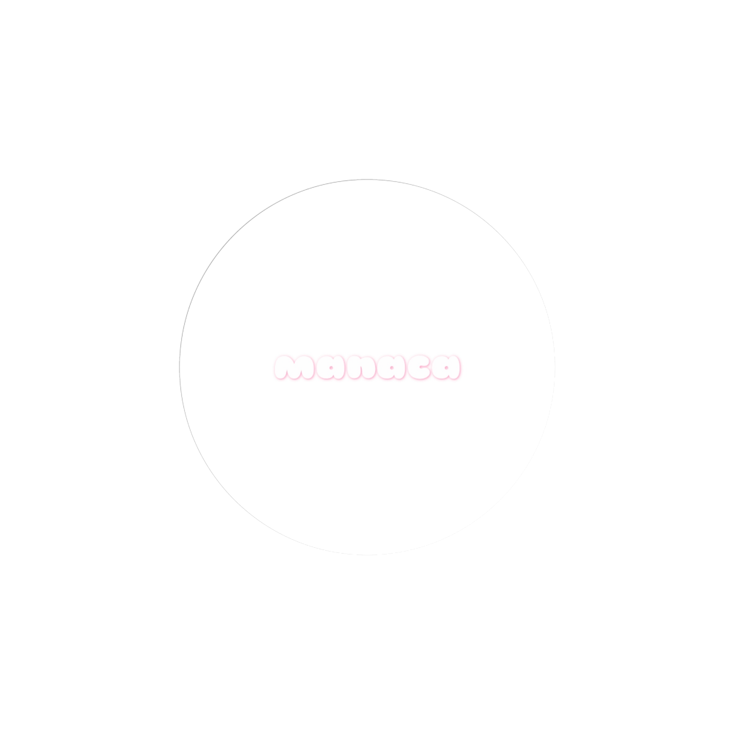 manaca同盟 ホワイトフレークシール（円型16枚）160×160mm