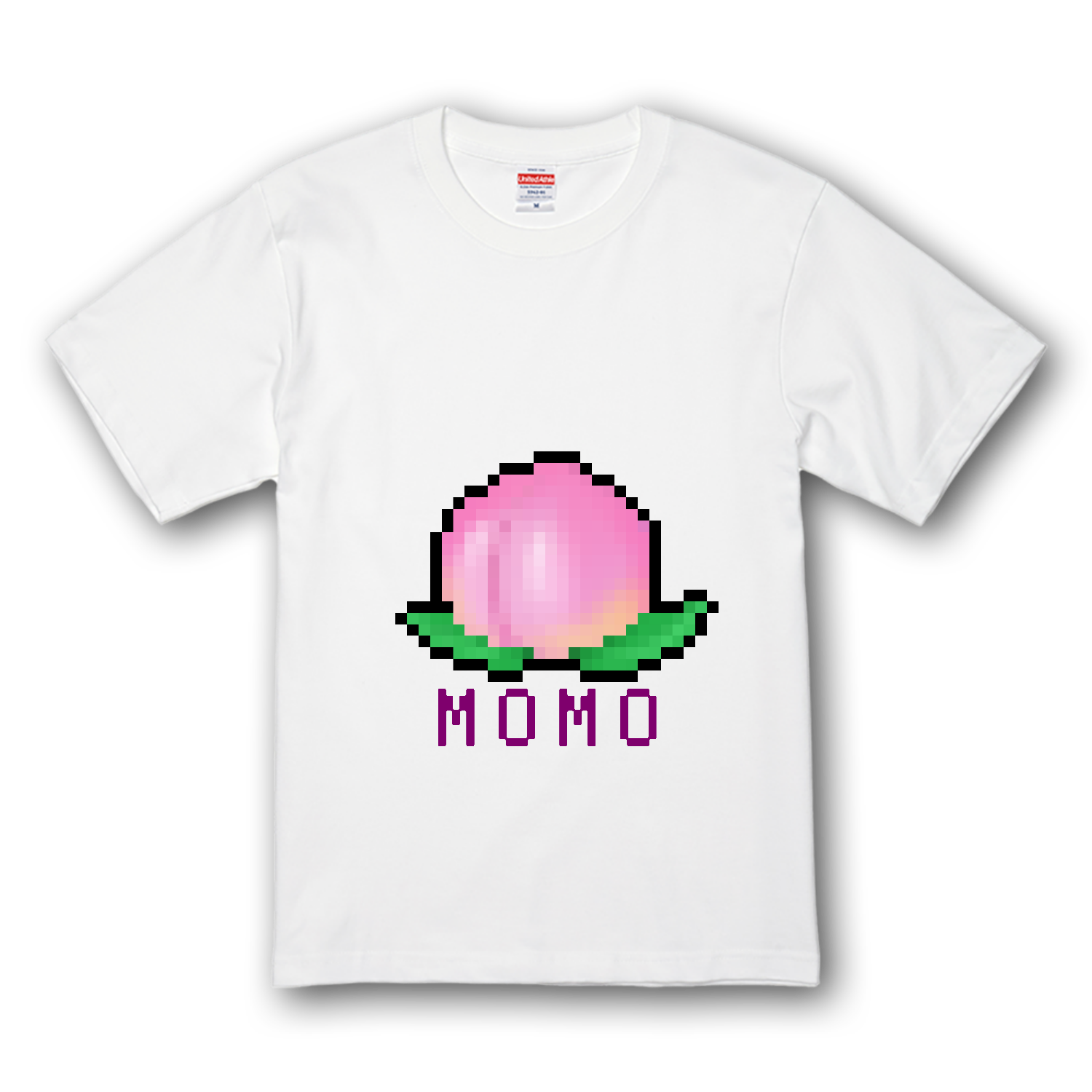 桃のピクセルアートプレミアムTシャツの商品購入ページ｜クリエイター
