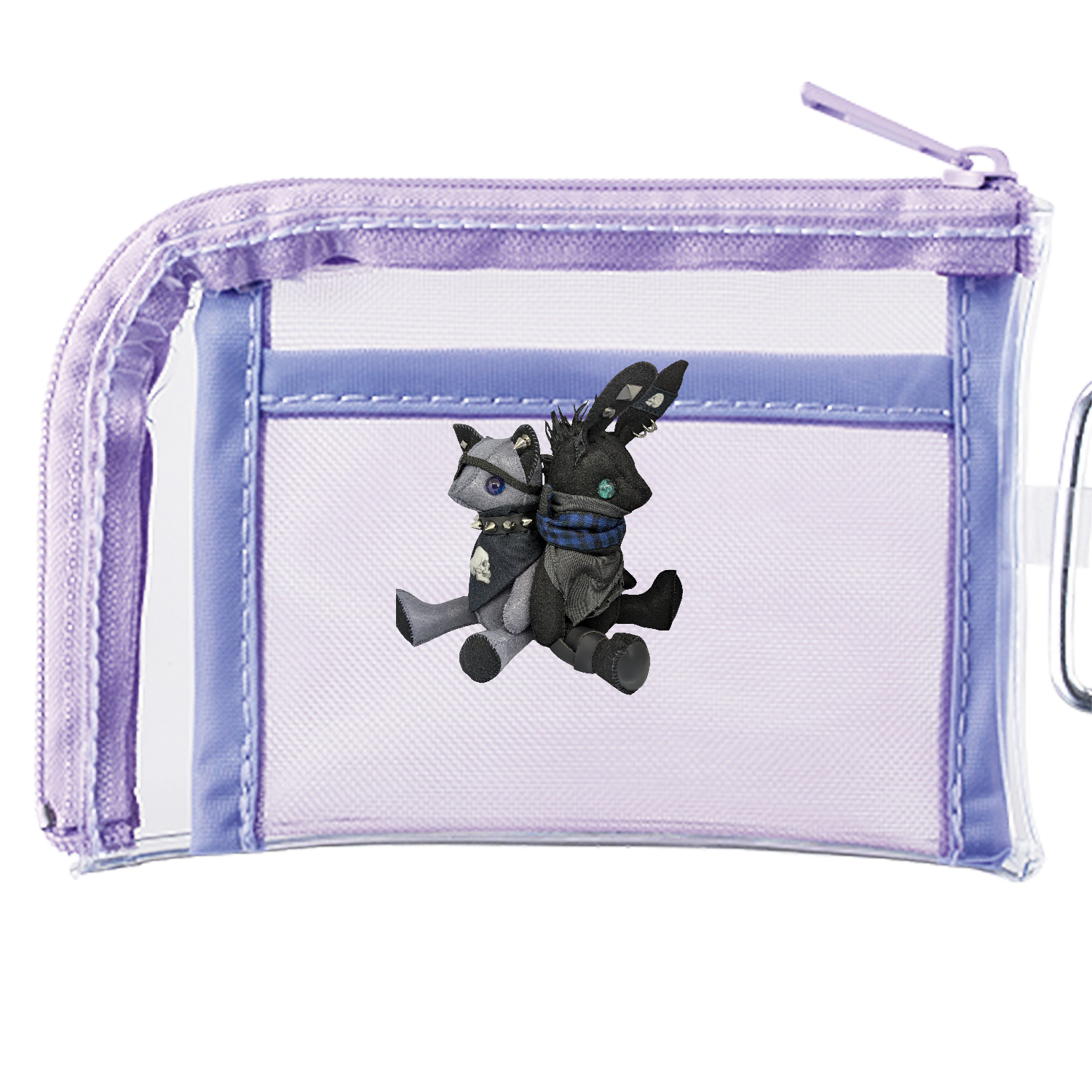 ノアール＆ミウ メッシュポケットクリアミニポーチ
