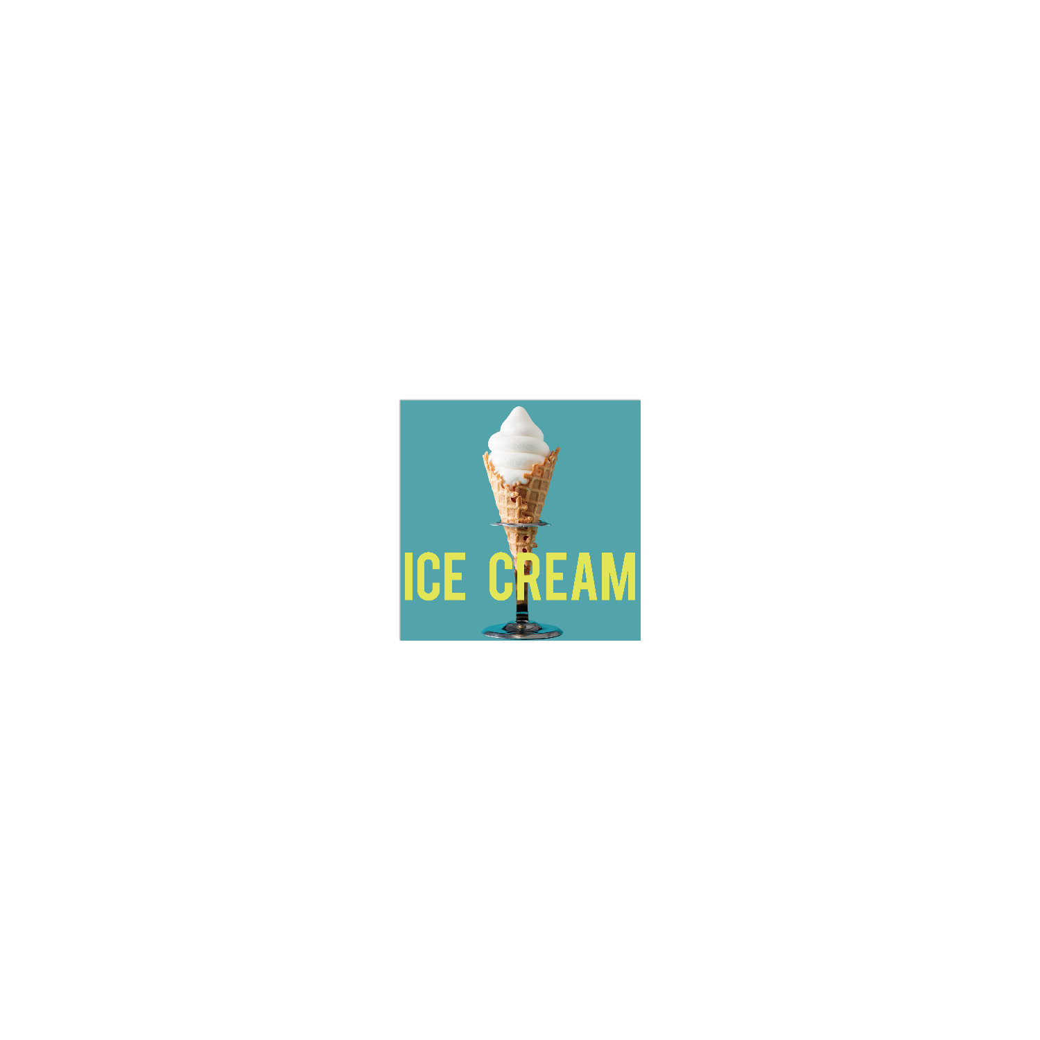 アイスクリームシール ホワイトフレークシール（正方形36枚）100×100mm