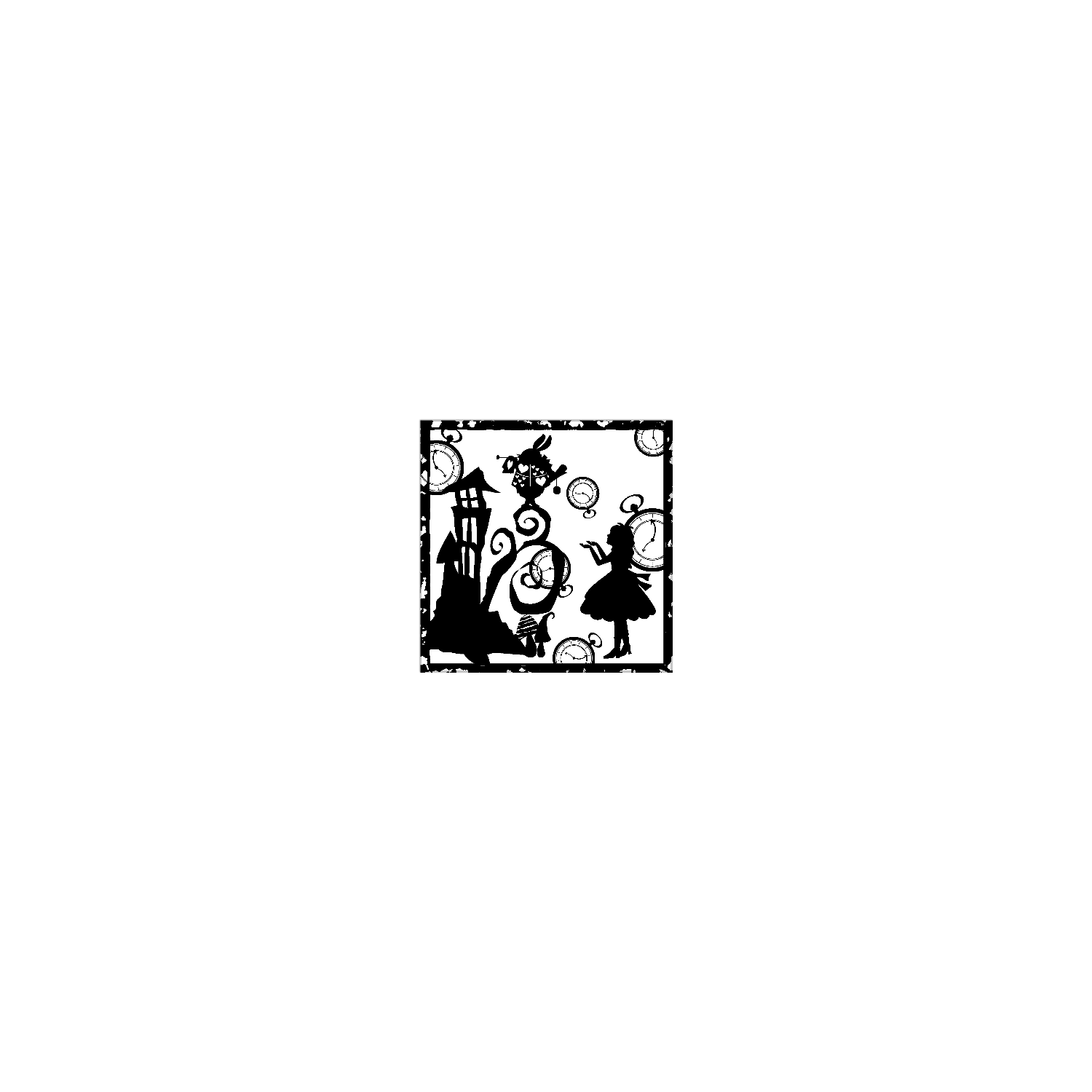 アリス ホワイトフレークシール（正方形36枚）100×100mm