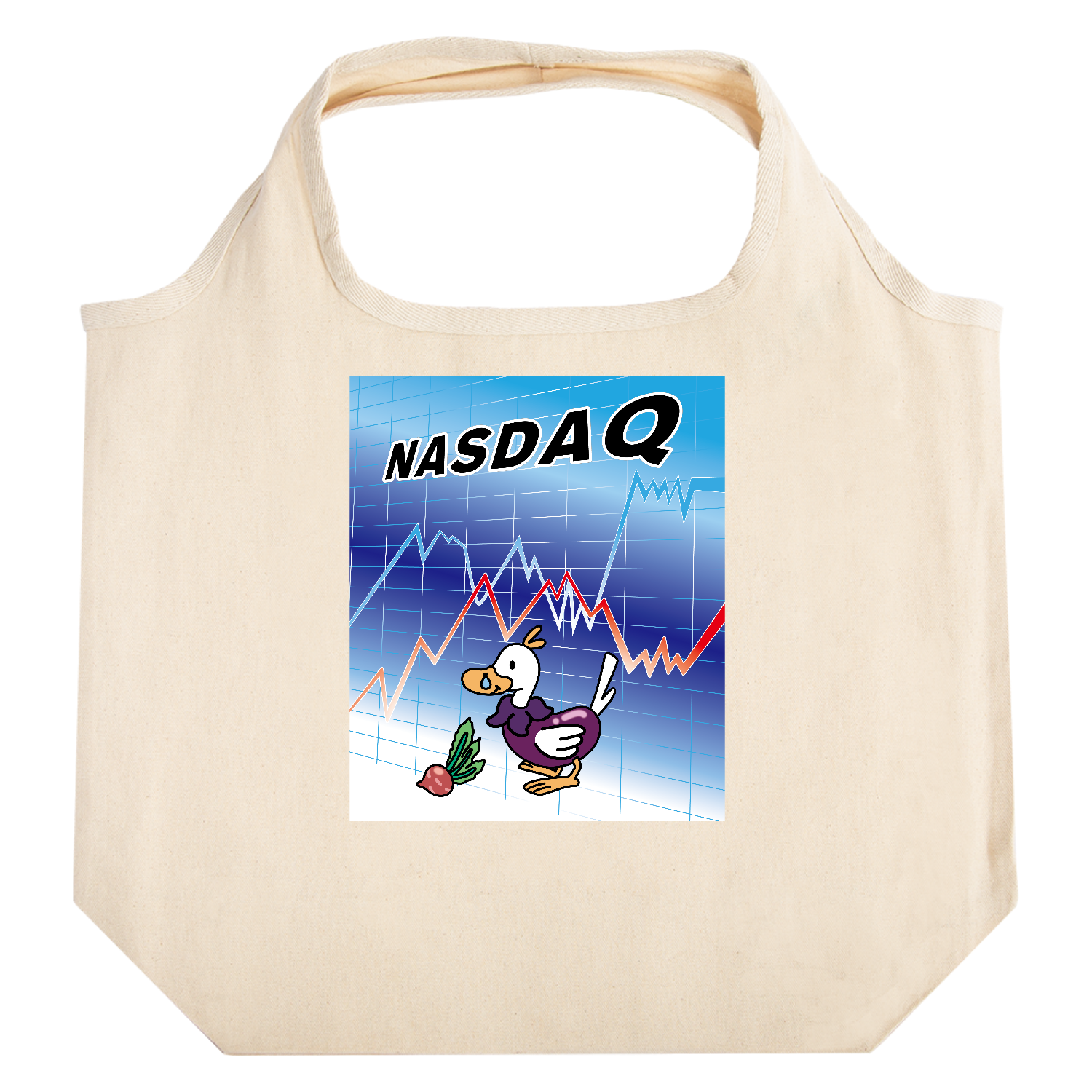 NASDAQ / ナスダック たためるマルシェ【白プリントあり】