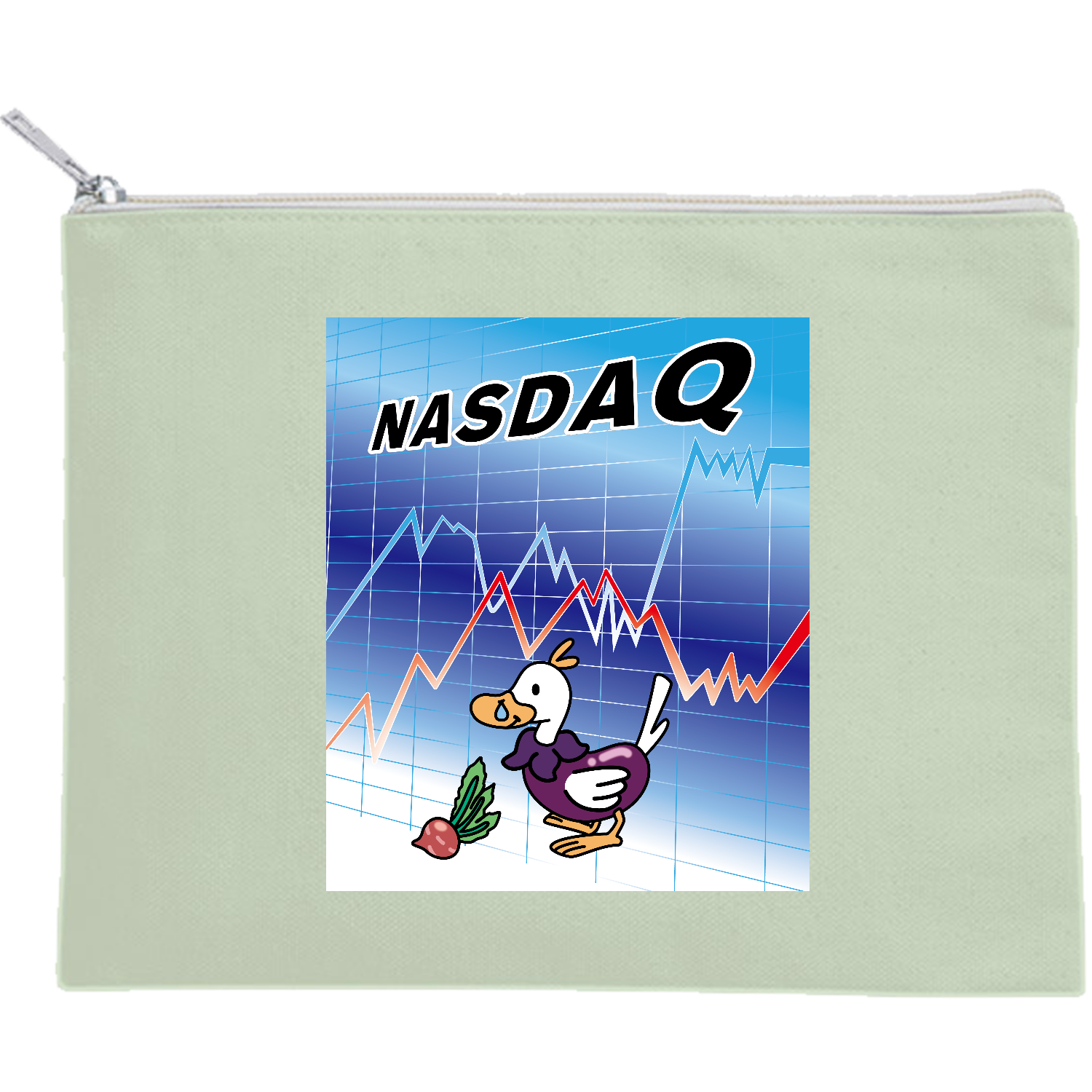 NASDAQ / ナスダック キャンバスポーチ（M）【白プリント有】