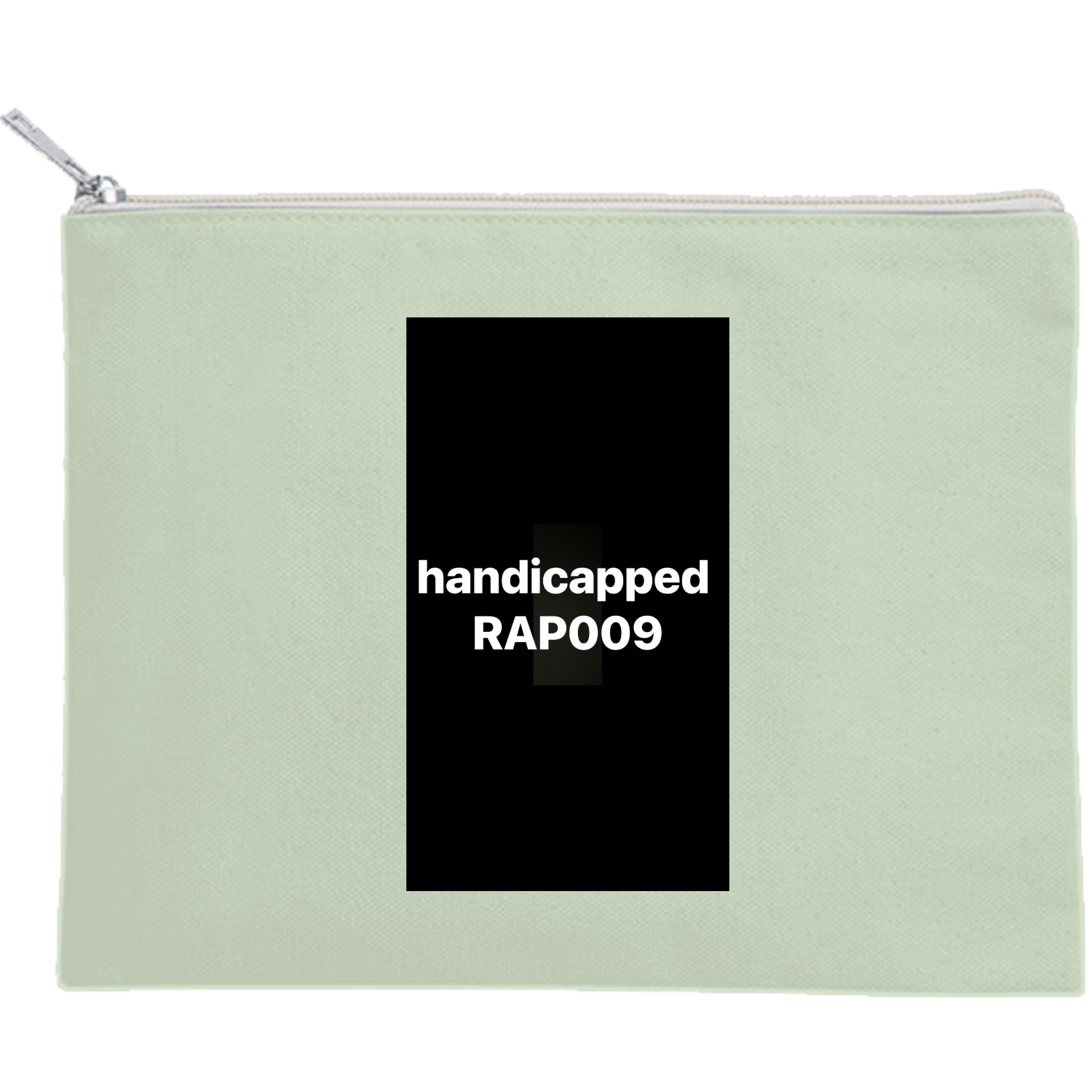 handicapped RAP009 キャンバスフラットポーチ（M）【白プリント有】