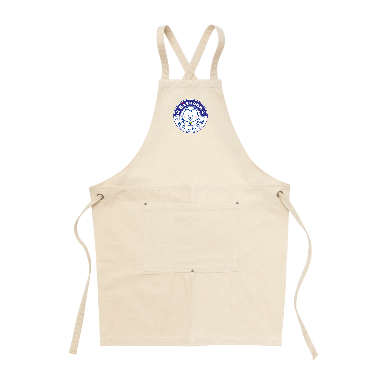 Kitacon Milk ウォッシュキャンバスエプロン